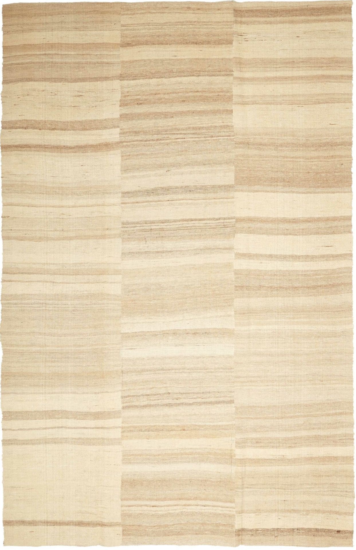 Kelim Teppich 199 x 303 cm, handgewebt, rustikales Flair, warm