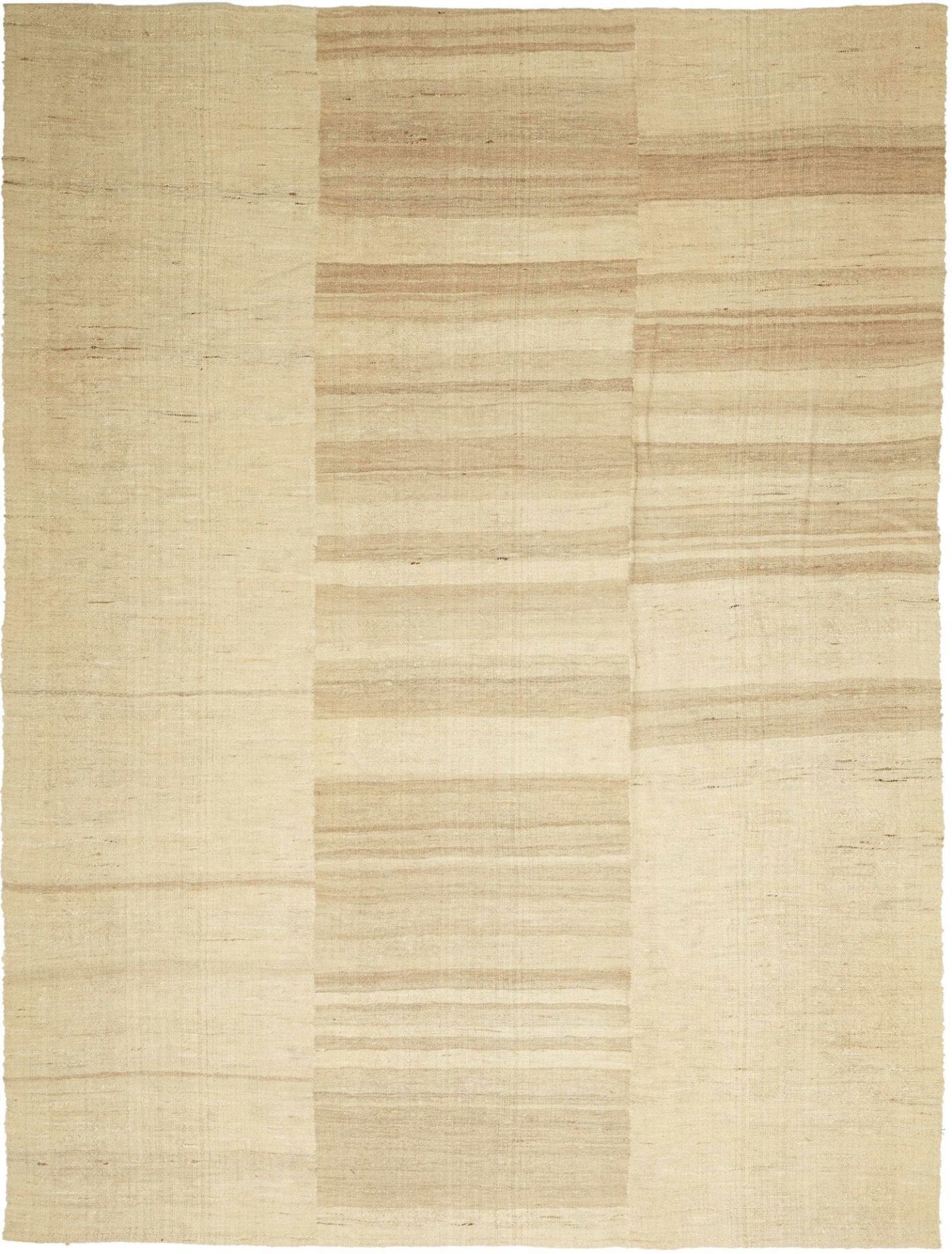 Kelim Teppich 203 x 266cm, handgewebt, rustikales Design