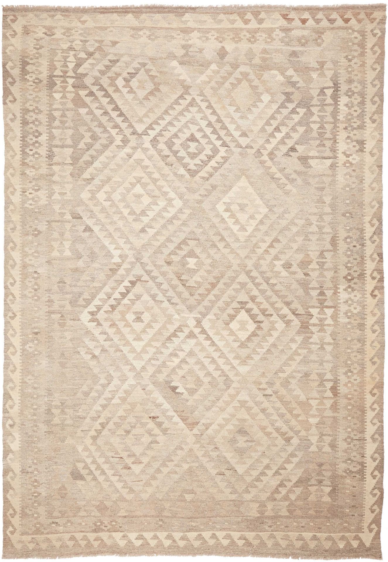 Kelim Teppich 206 x 294 cm - Handgewebt, rustikales Flair