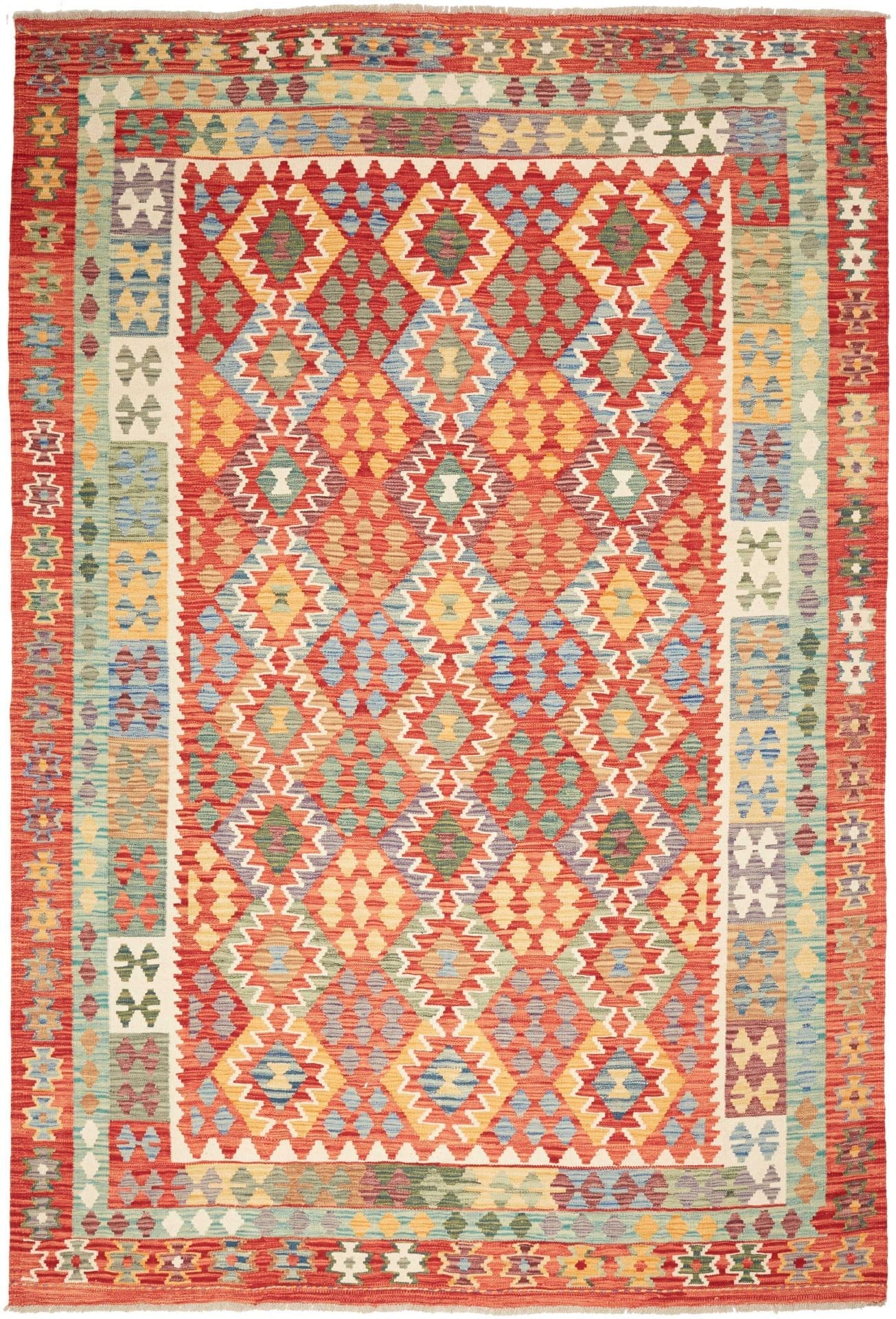 Kelim Teppich 208 x 293 cm – Handgewebt, rustikales Flair