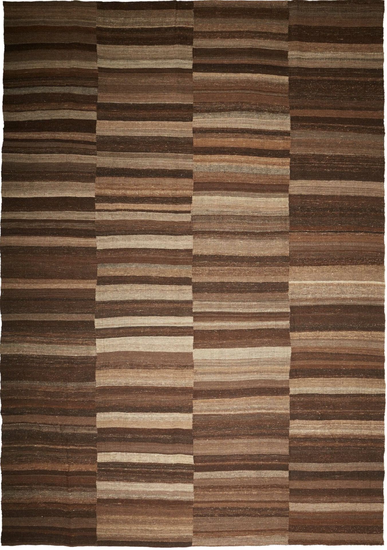 Kelim Teppich 281 x 398cm, handgewebt, rustikales Flair, Wolle