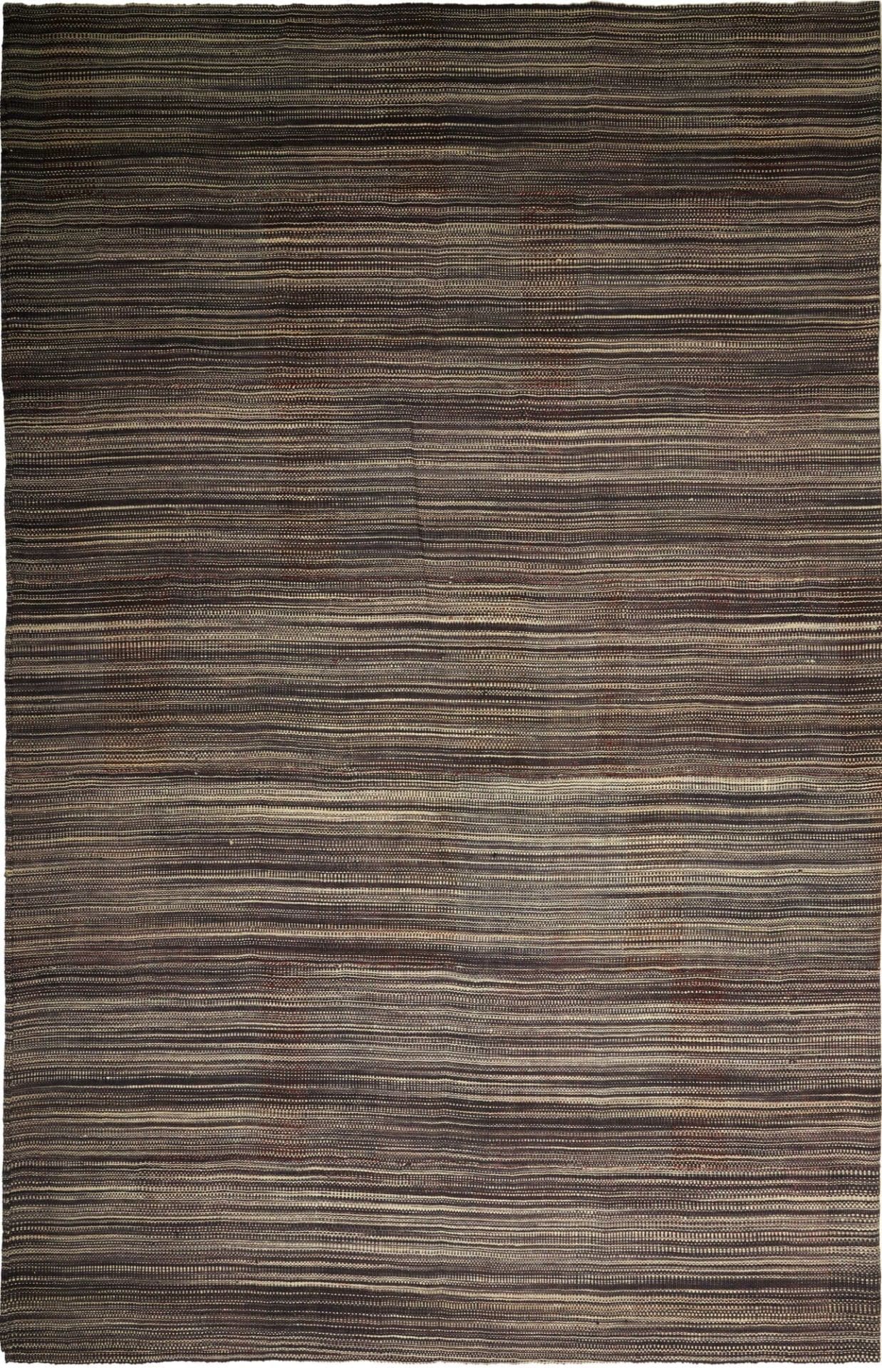 Kelim Teppich 360 x 455 cm, handgewebt, rustikales Flair