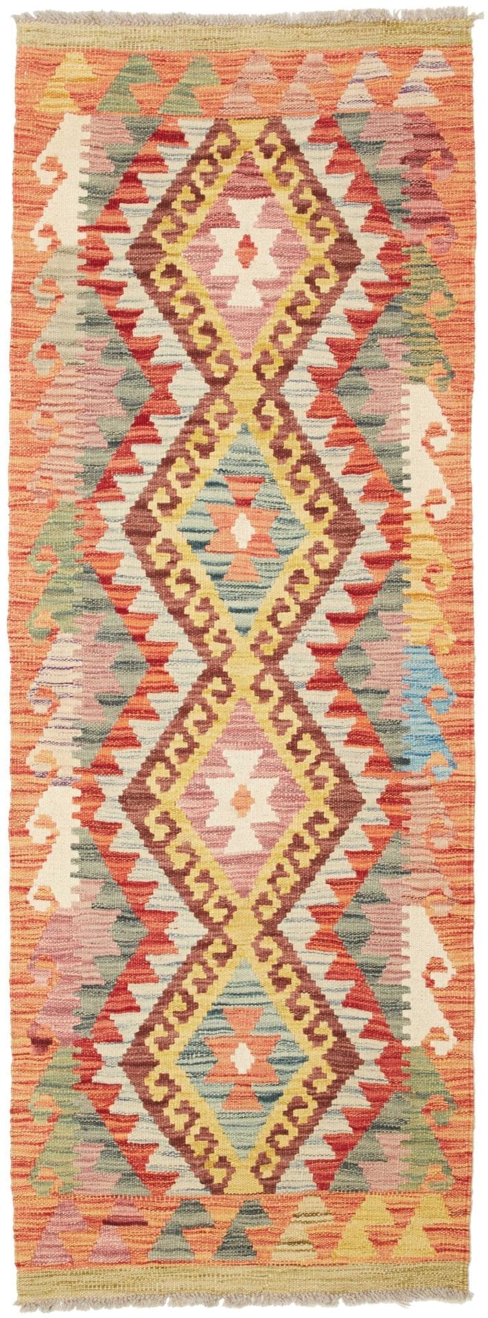 Kelim Teppich 64 x 170cm, handgewebt, aus Schurwolle, Pakistan