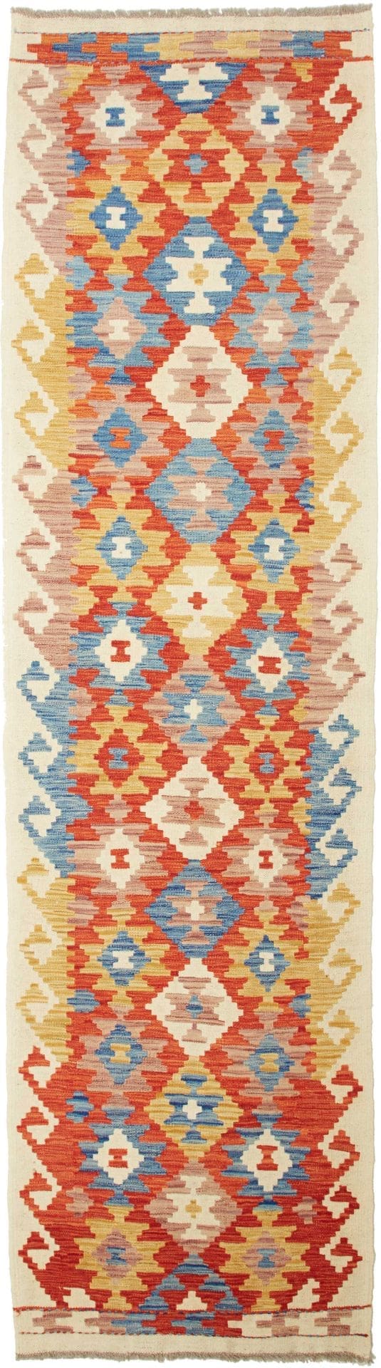 Kelim Teppich 81 x 299cm, Handgewebt, Rustikales Flair, Orientteppich