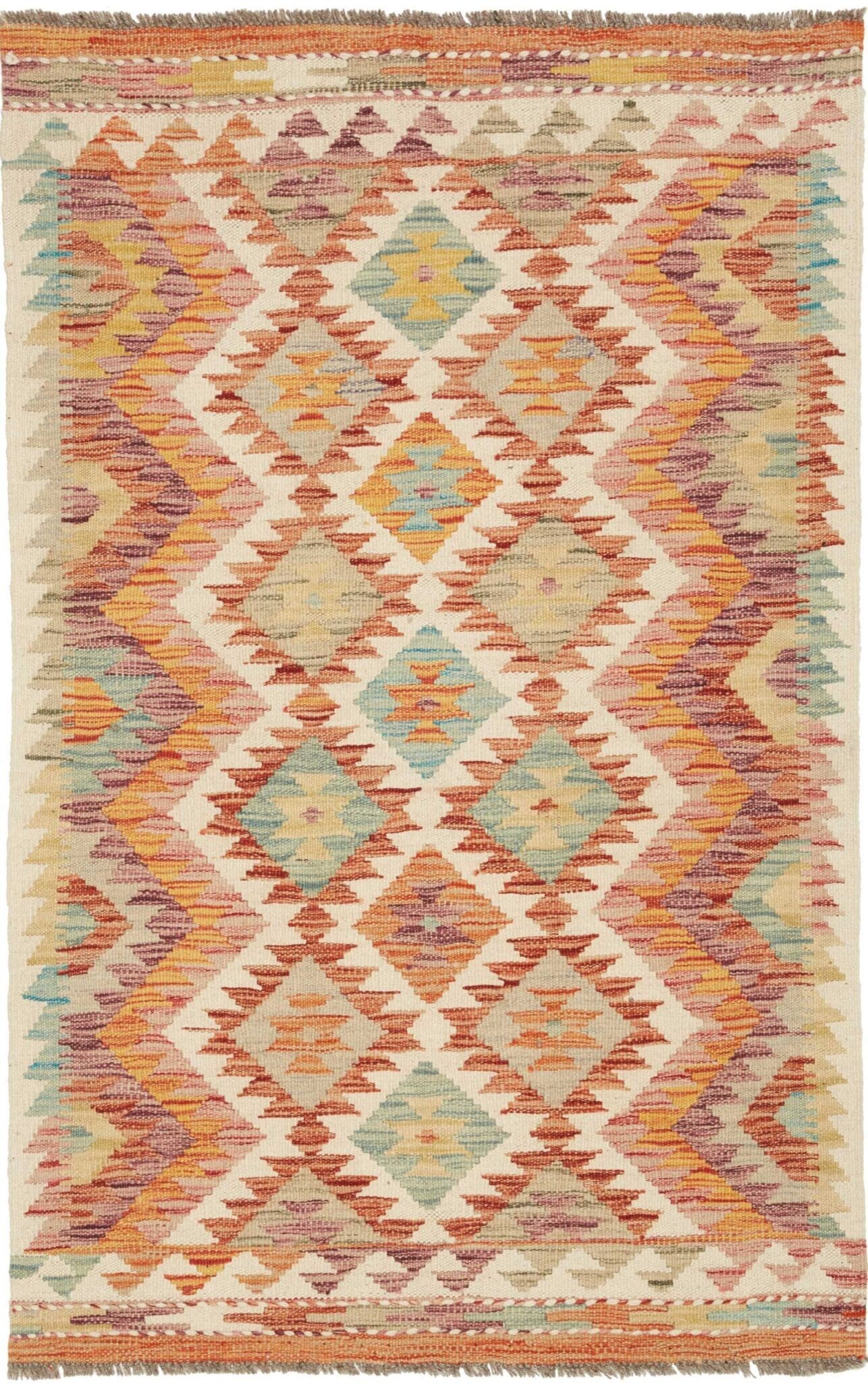 Kelim Teppich 83 x 126 cm – Handgewebt, rustikales Flair, Wolle