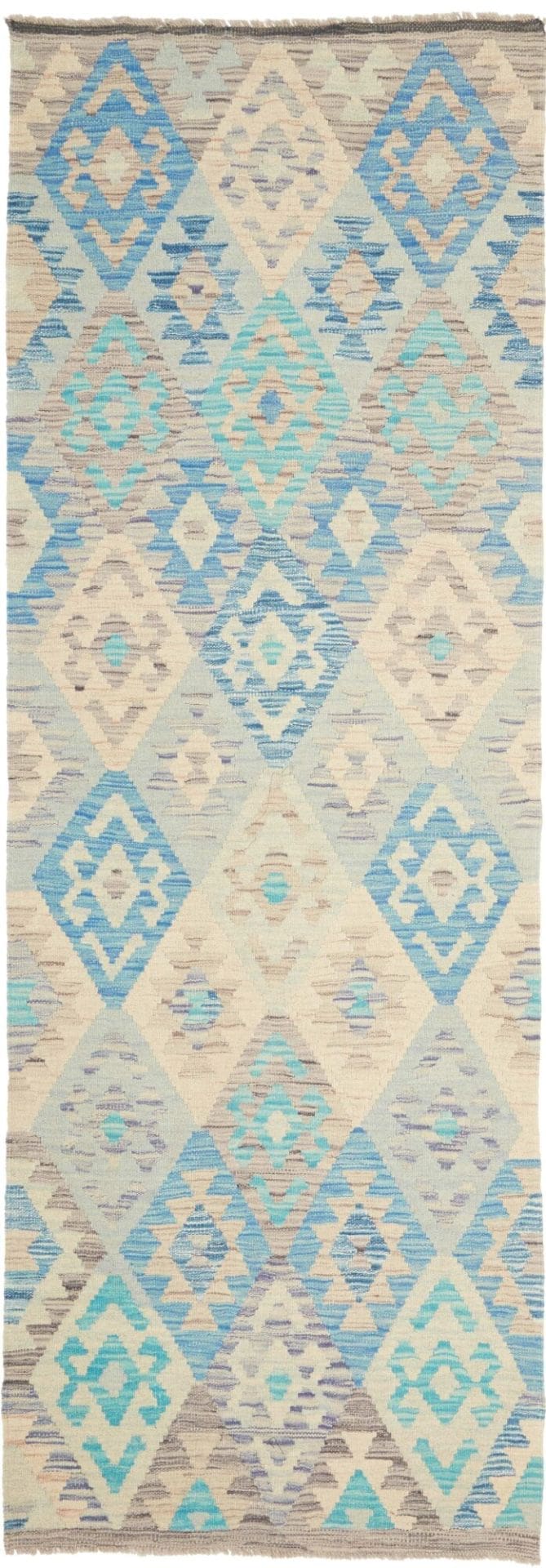 Kelim Teppich 83 x 229cm - Handgewebt, rustikales Design