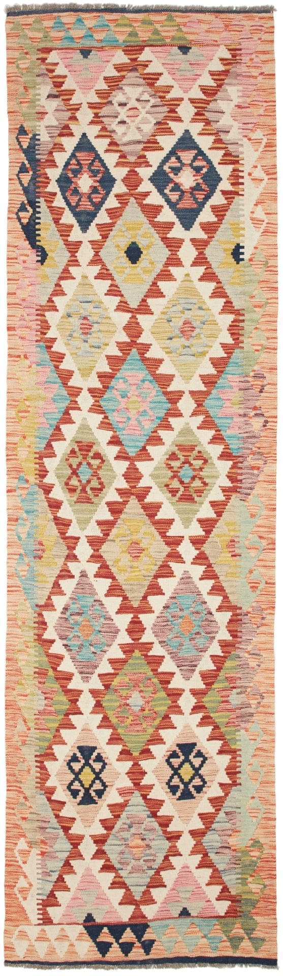 Kelim Teppich 85 x 305 cm – Handgewebt, rustikales Flair, Wolle