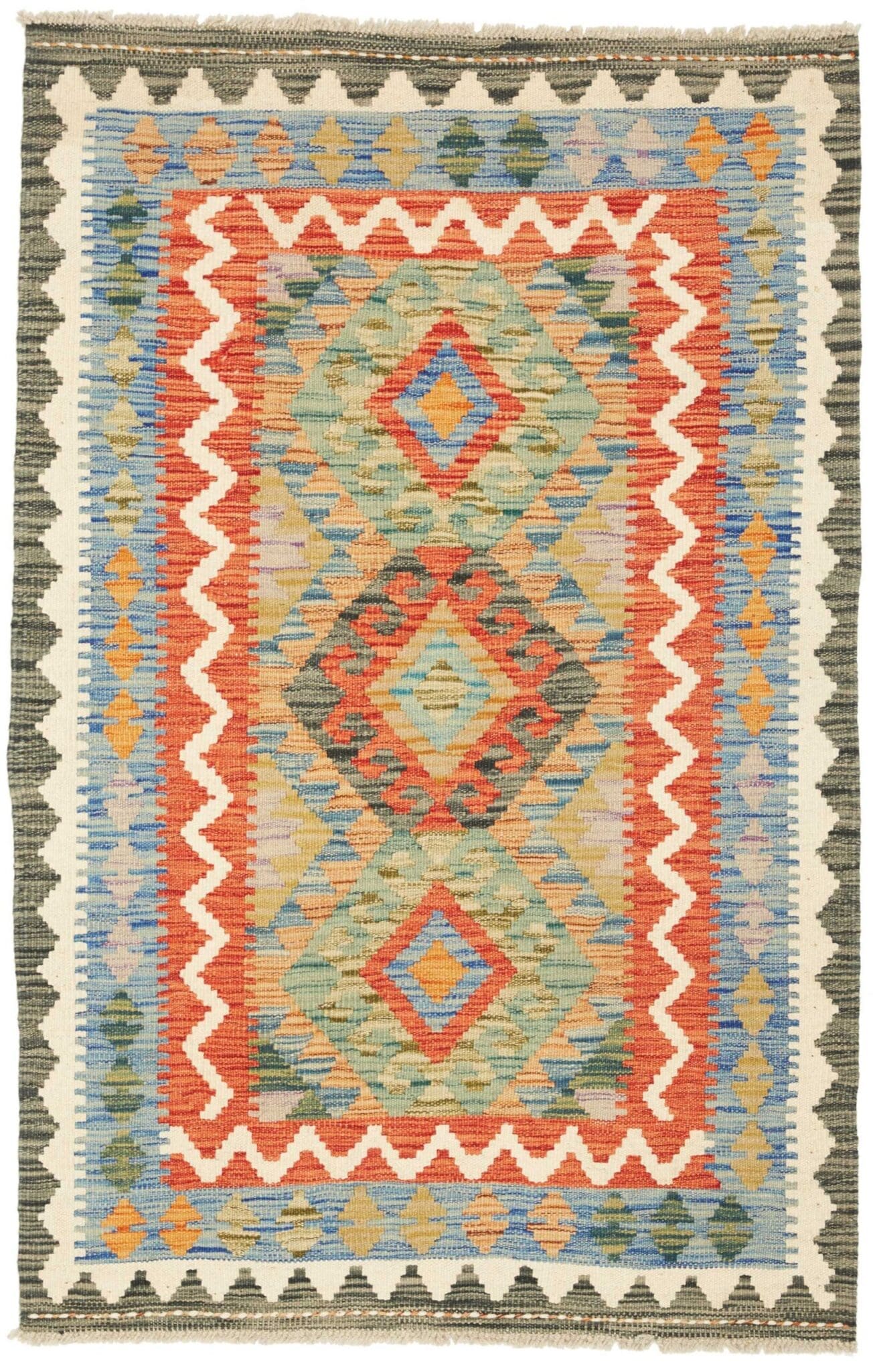 Kelim Teppich 86 x 128 cm – Handgewebt, rustikales Flair