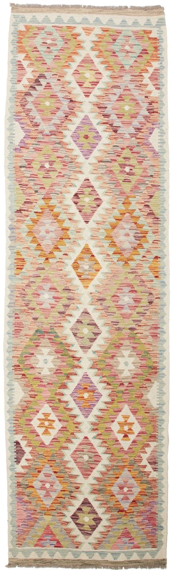 Kelim Teppich 86 x 293 cm – Handgewebt, rustikales Flair, Wolle