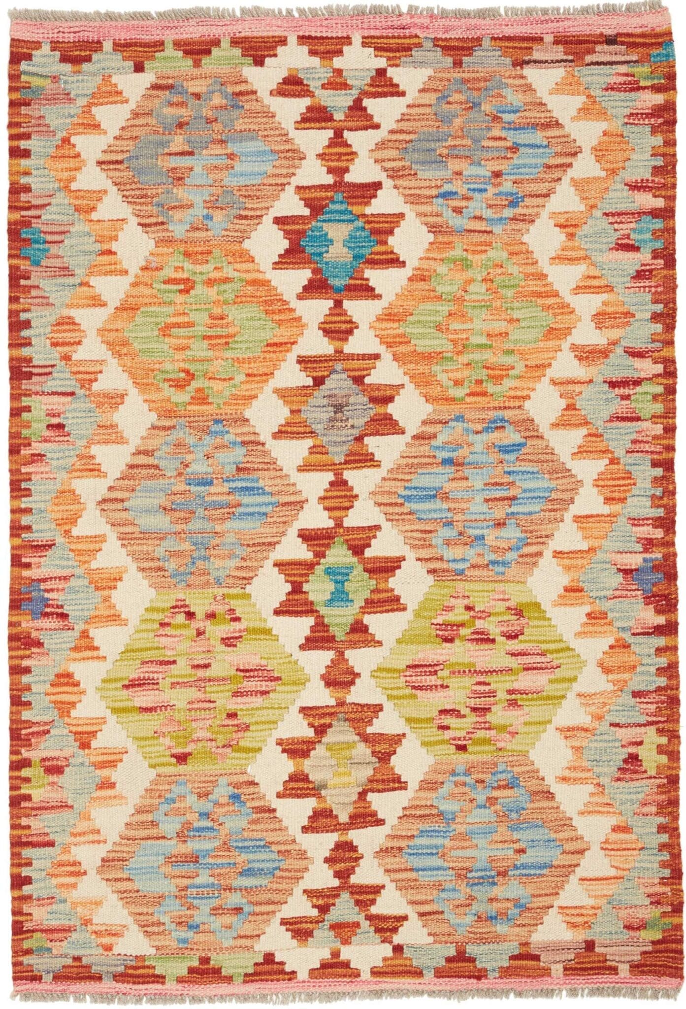 Kelim Teppich 88 x 123 cm - Handgewebt, rustikales Flair