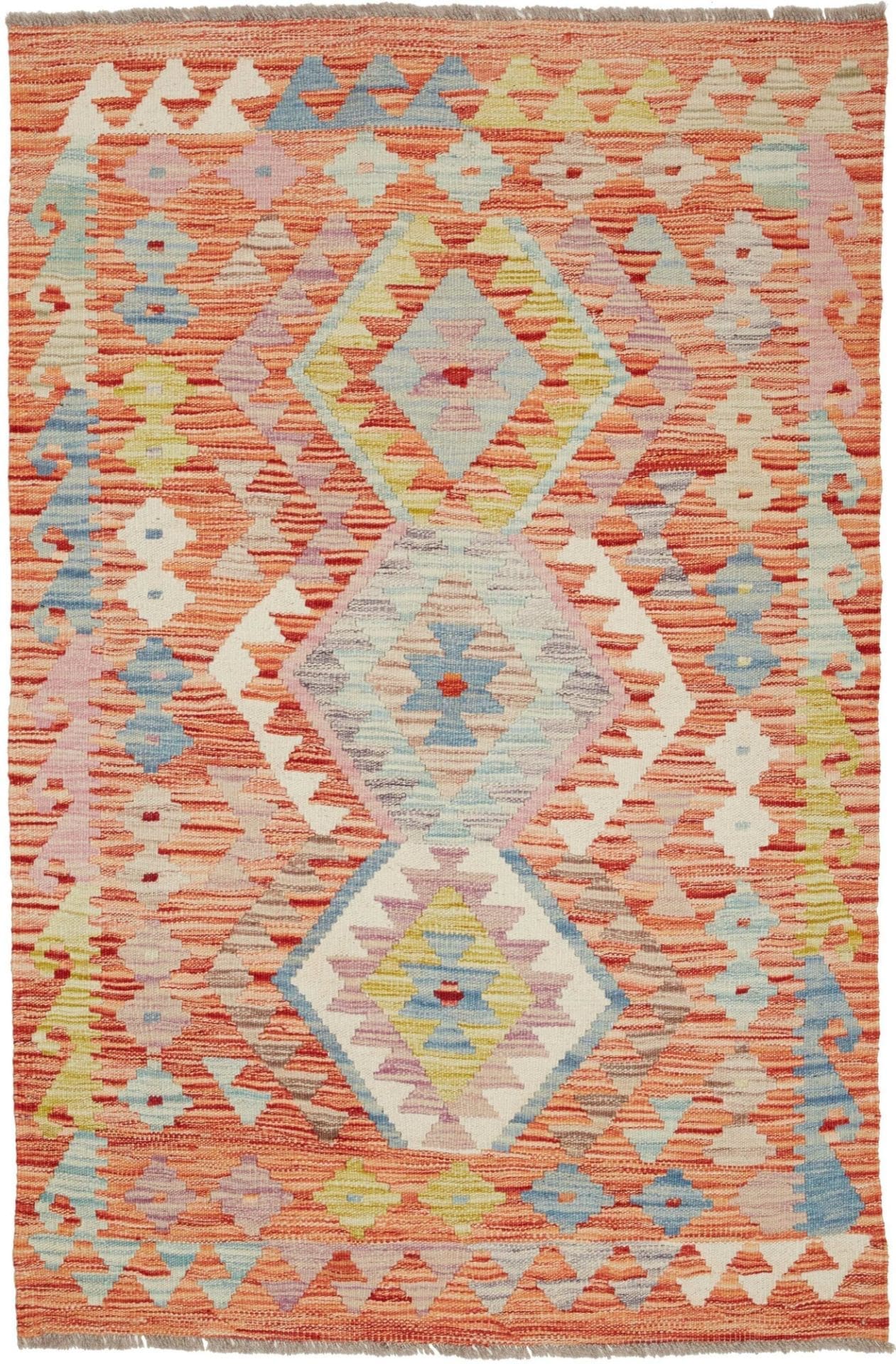 Kelim Teppich 96 x 142cm, aus Schurwolle, handgewebt