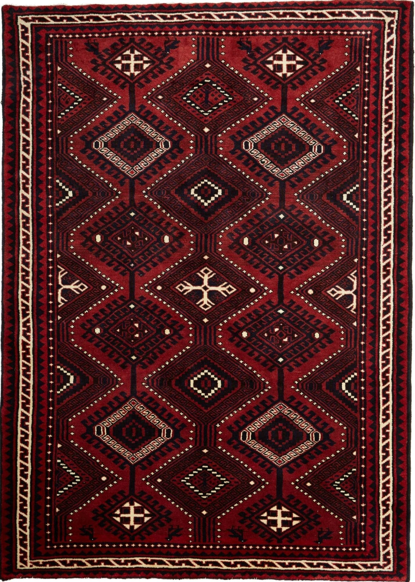 Lori Orientteppich 183 x 254cm | Schurwolle, geometrische Muster handgeknüpft