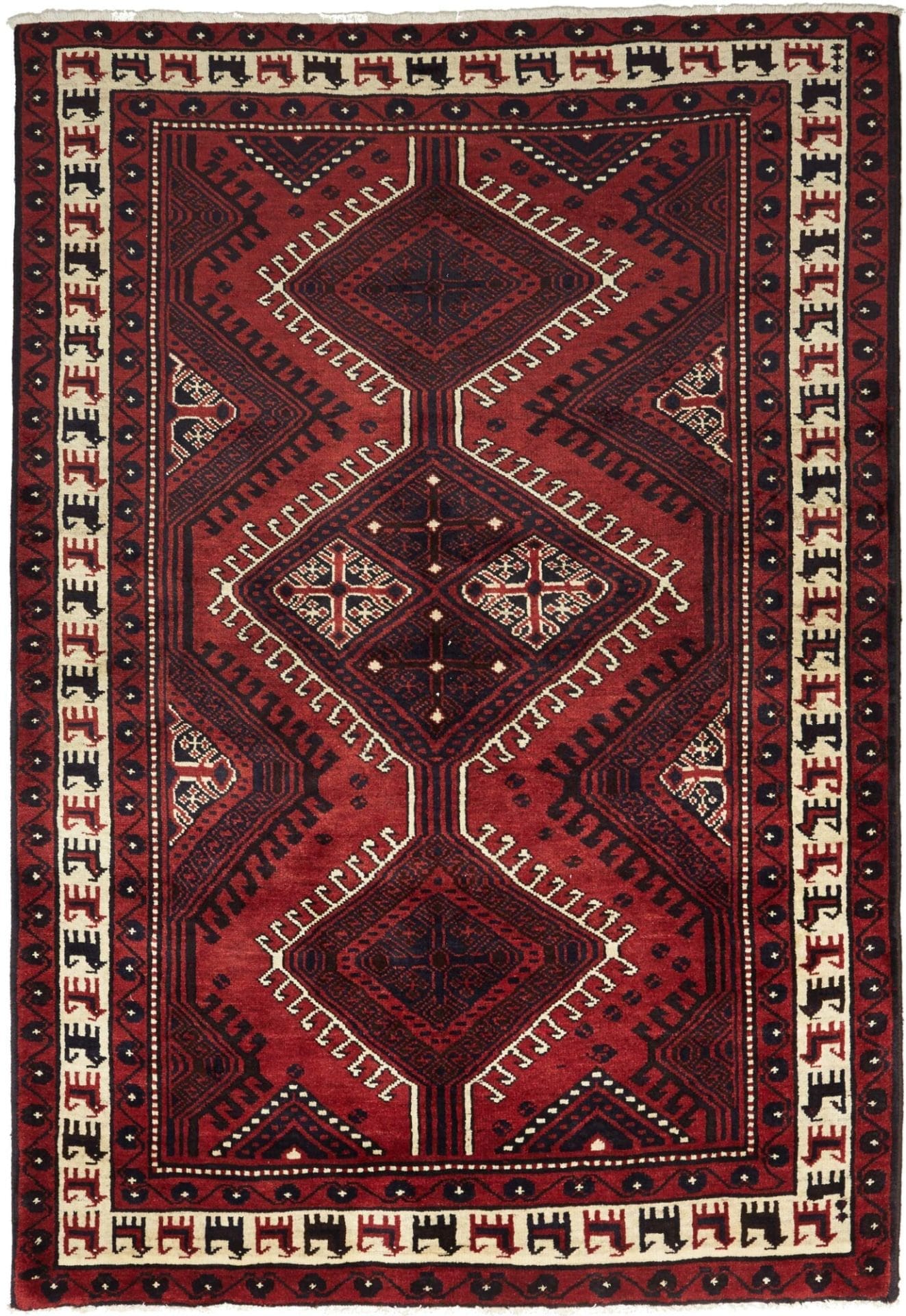 Lori Orientteppich 183 x 260cm, geometrisches Muster, handgeknüpft