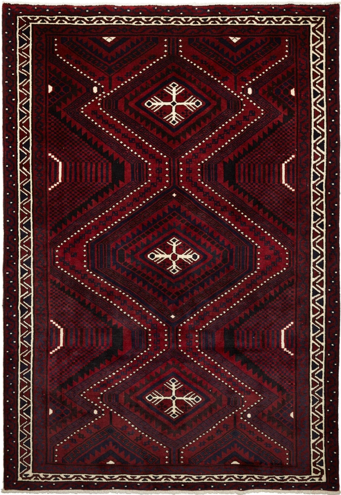 Lori Orientteppich 223 x 314cm, geometrisches Muster, handgeknüpft
