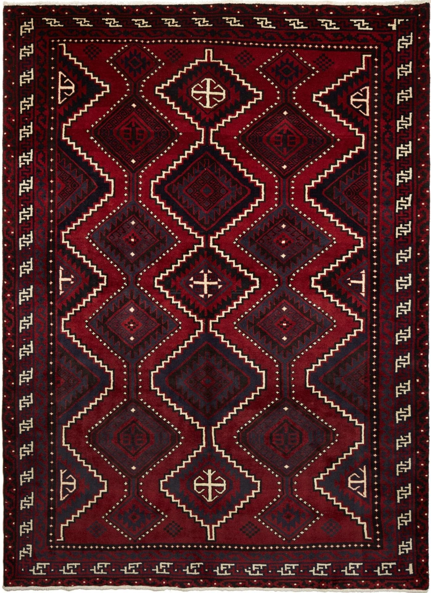 Lori Orientteppich 226 x 300 cm, geometrisches Muster, handgeknüpft