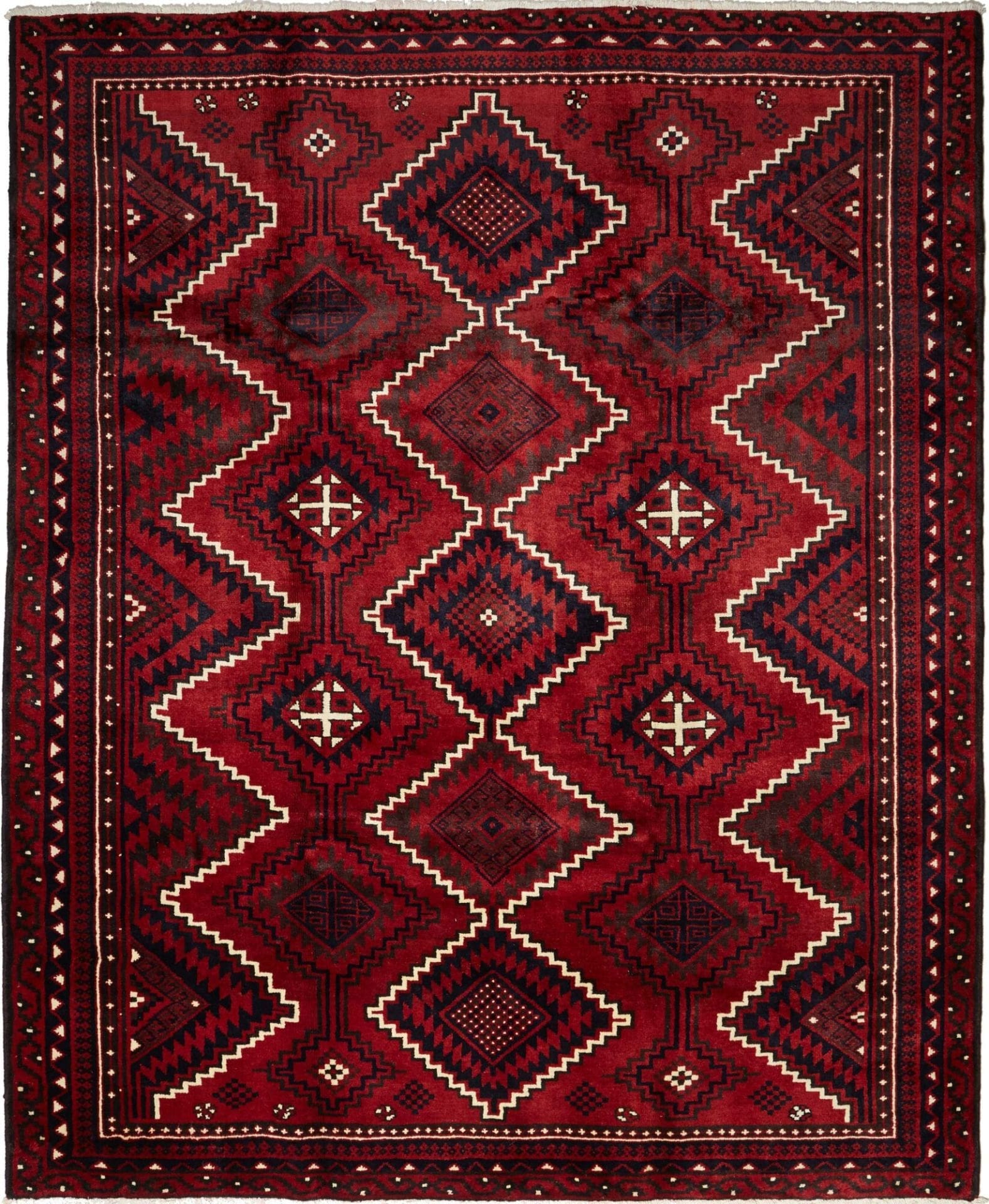 Lori Orientteppich 240 x 290cm, geometrisches Muster, handgeknüpft