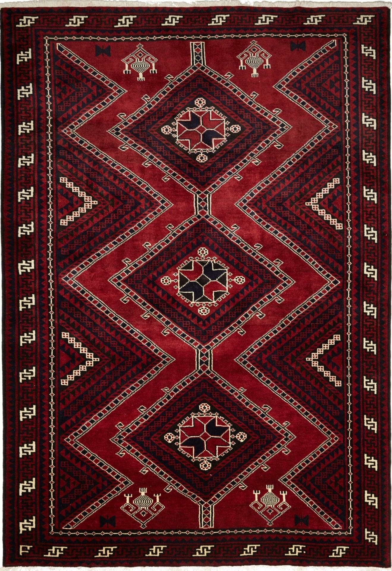 Lori Teppich 218 x 305 cm, geometrisches Muster, handgeknüpft