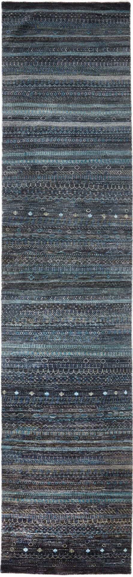 Loribaft Teppich 93 x 430cm aus Schurwolle, handgeknüpft, Orientteppich