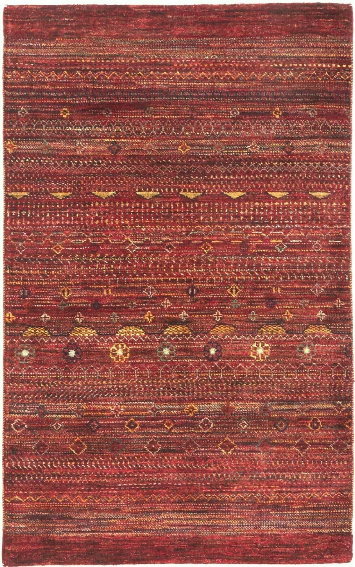 Loribaft Teppich 96 x 153cm aus Schurwolle, handgeknüpft, Orientteppich