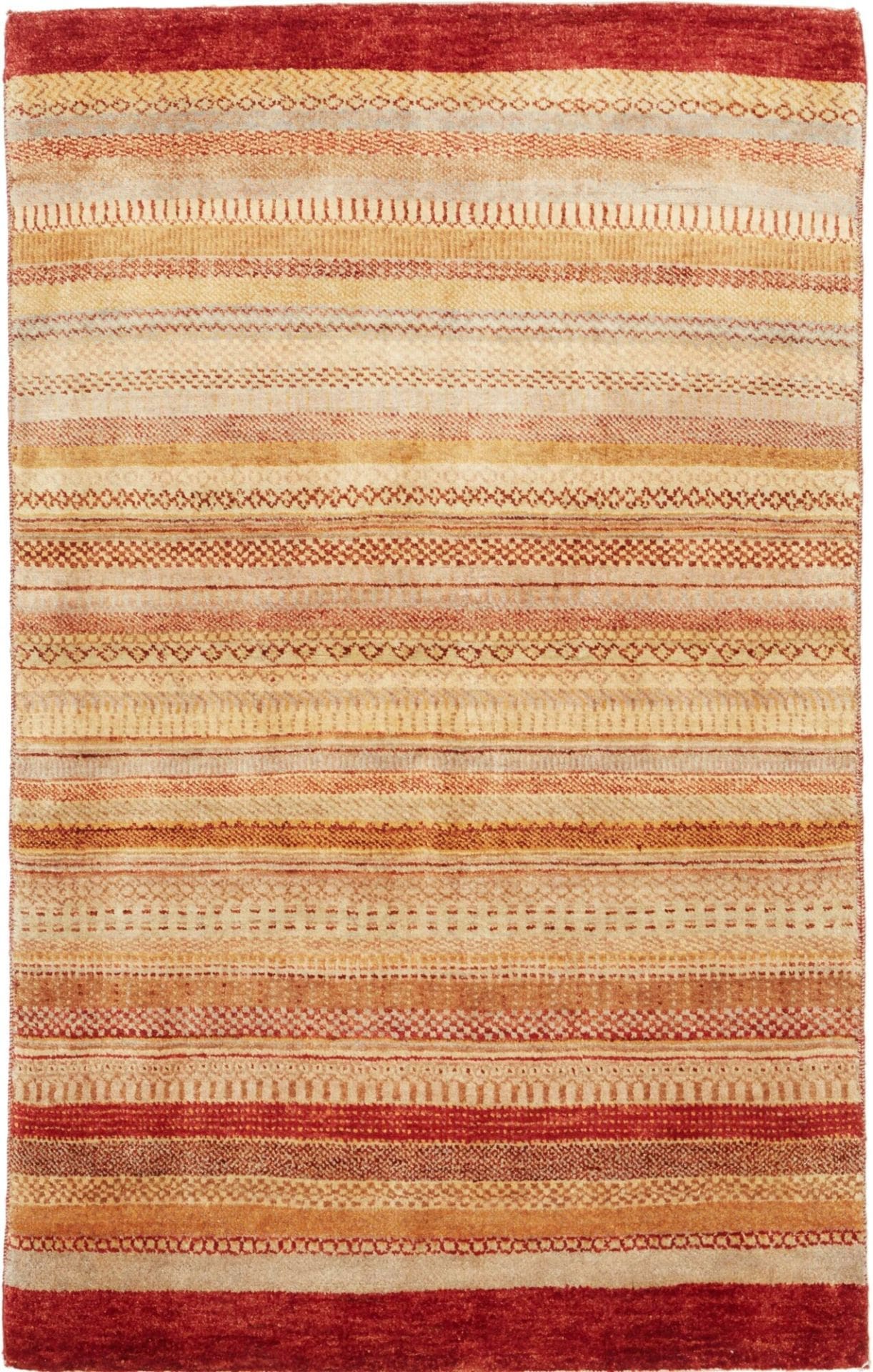 Loribaft Teppich 97 x 149cm aus Schurwolle, handgeknüpft, Orientteppich