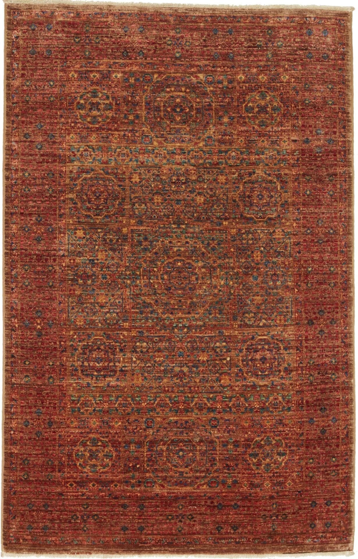 Mamluk Orientteppich 101 x 151cm, Seide, handgeknüpft