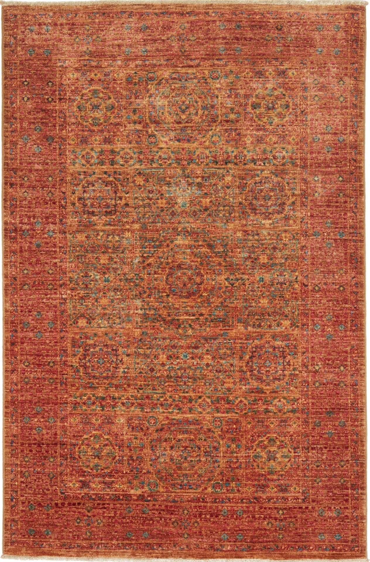 Mamluk Orientteppich 102 x 151 cm aus Schurwolle, handgeknüpft