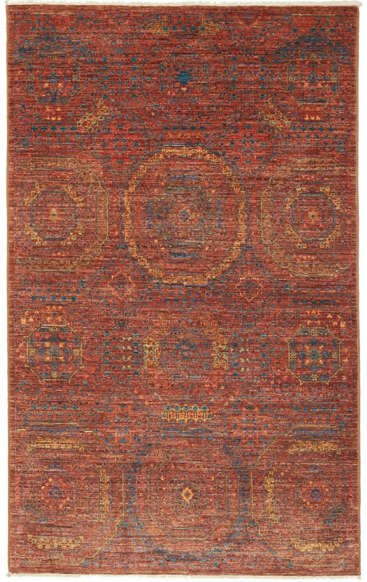 Mamluk Orientteppich 102 x 159 cm aus Schurwolle, handgeknüpft