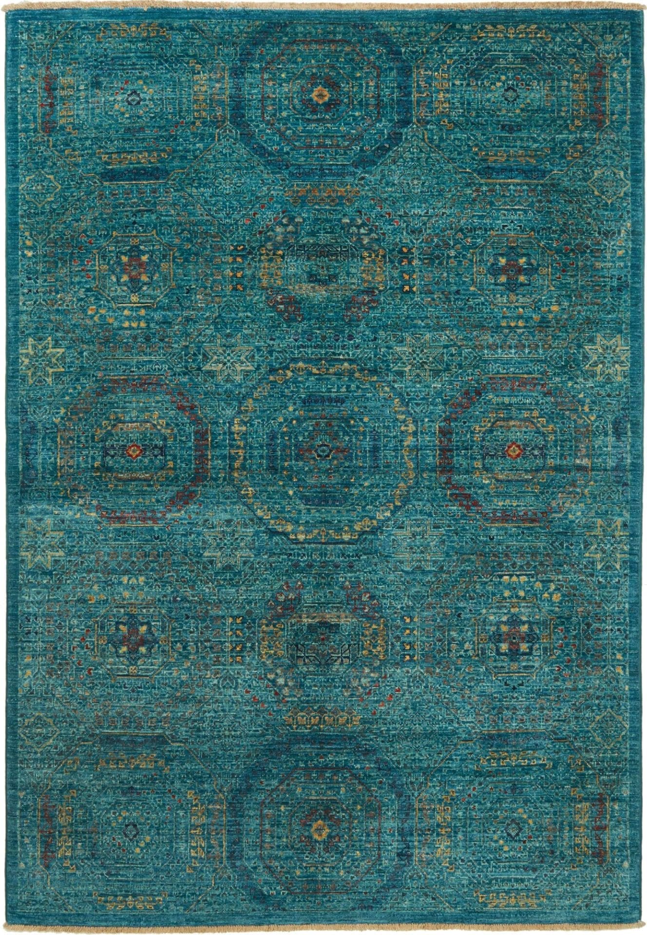 Mamluk Orientteppich 126 x 178 cm aus Schurwolle, handgeknüpft