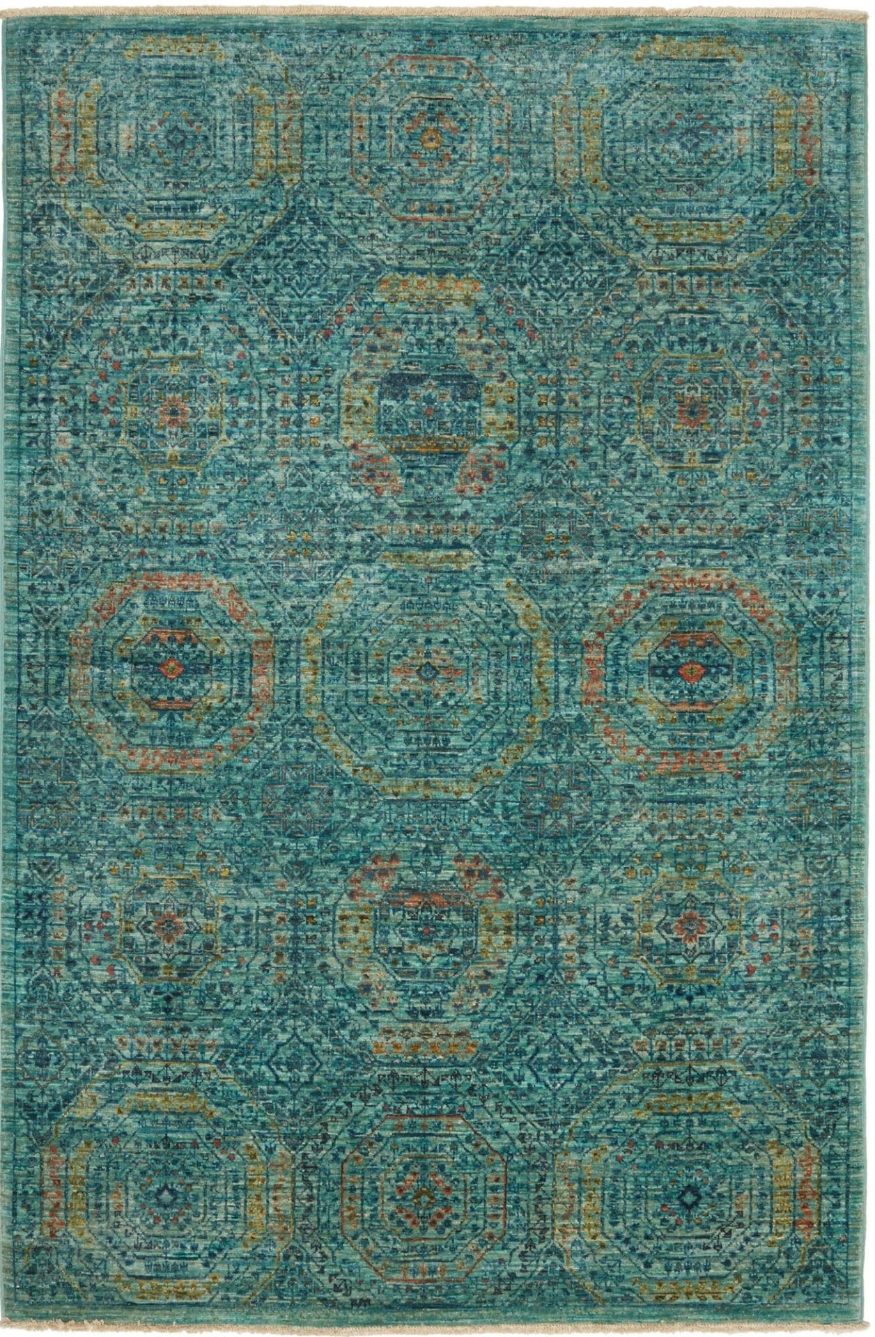 Mamluk Orientteppich 127 x 187 cm - Handgeknüpft, Seide & Wolle