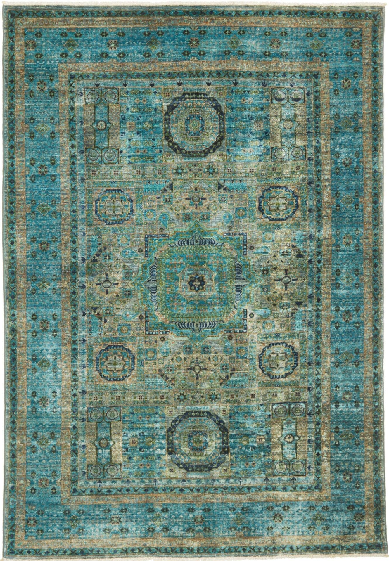 Mamluk Orientteppich 128 x 181cm – Handgeknüpft, Seide, Wolle
