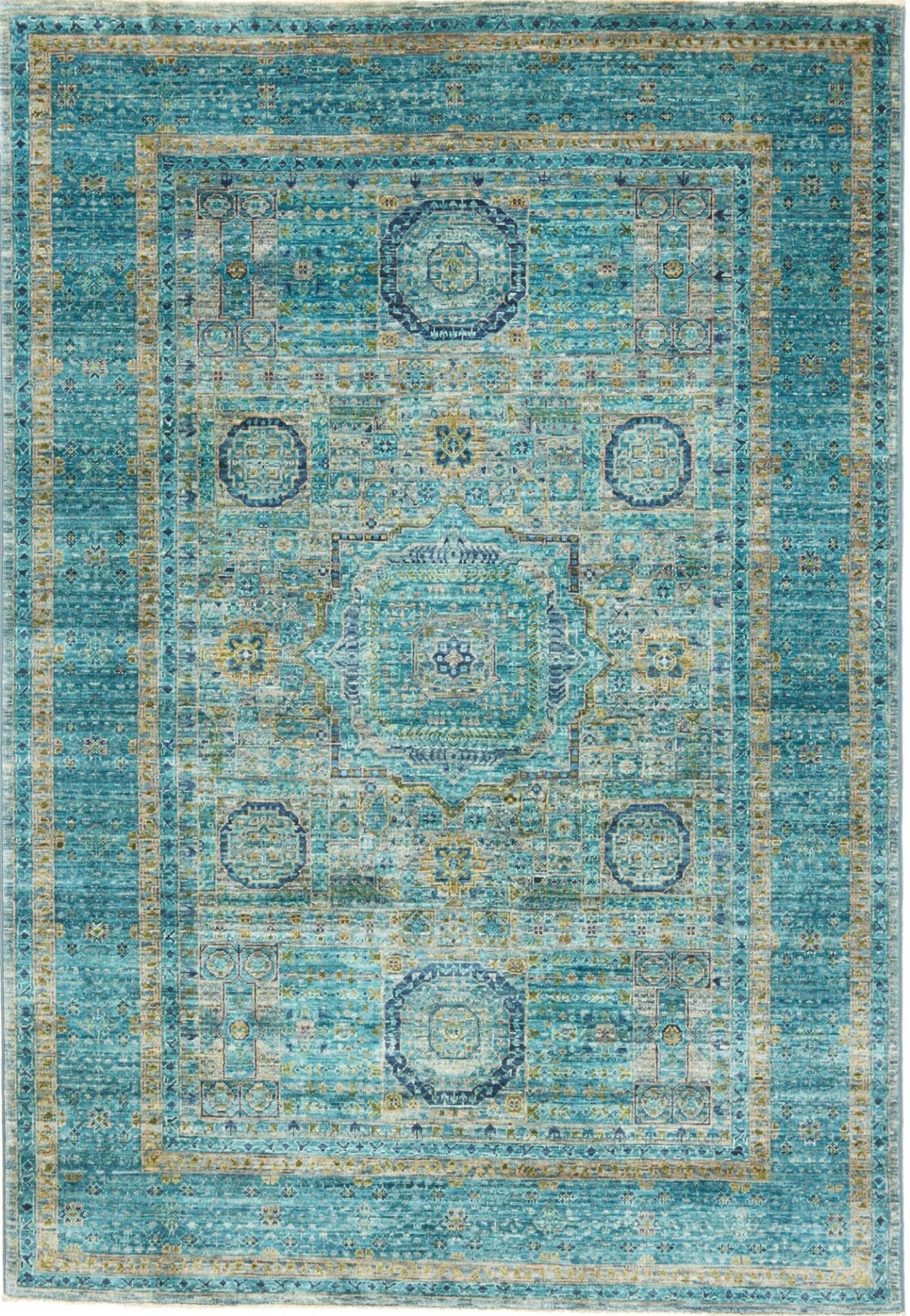 Mamluk Orientteppich 128 x 182 cm – handgeknüpft, Seide, vintage