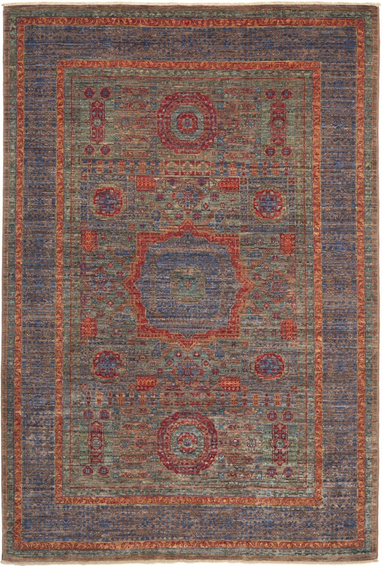 Mamluk Orientteppich 128 x 183cm - Handgeknüpft, Seide, Wolle