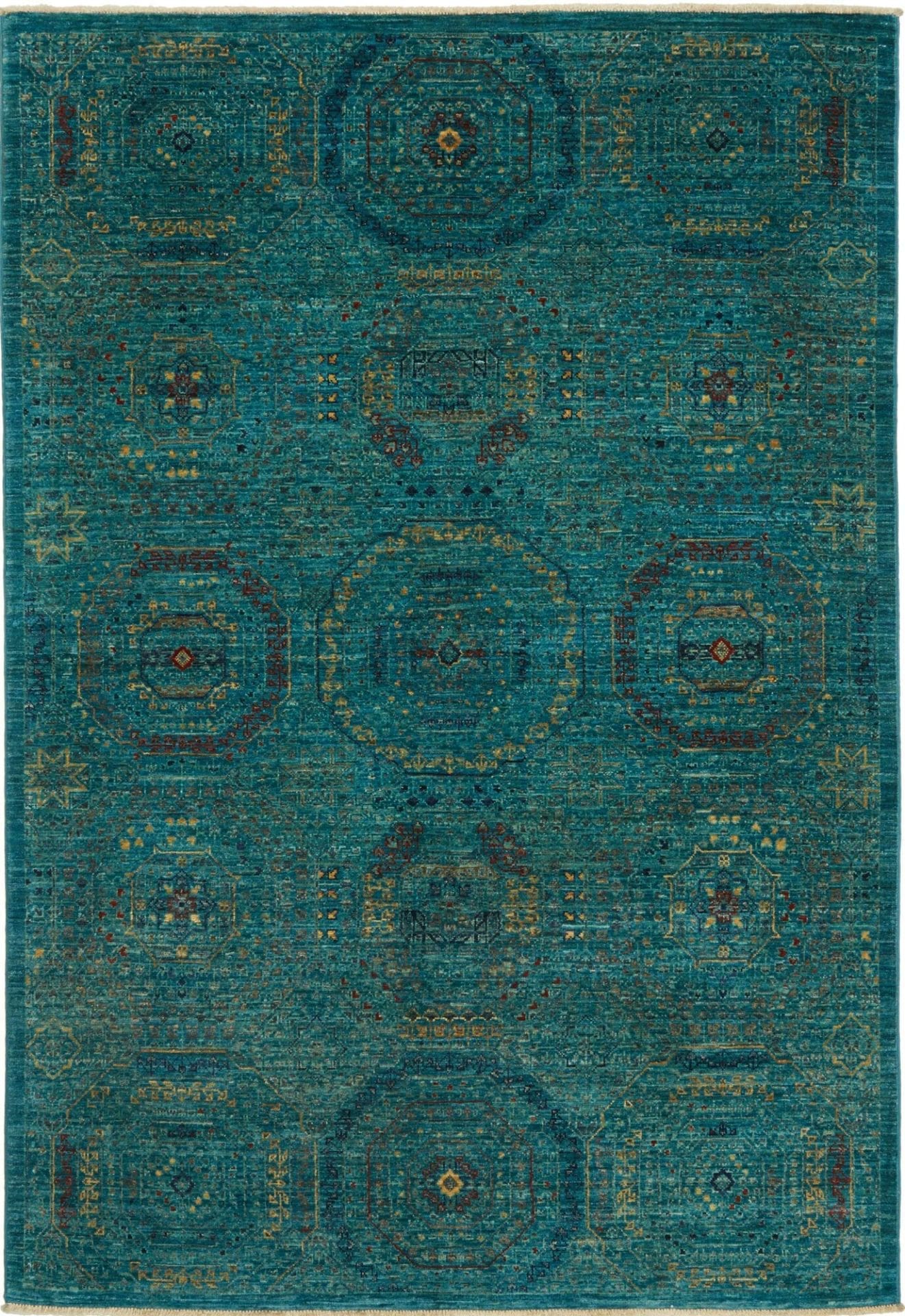 Mamluk Orientteppich 129 x 183 cm, Seide, handgeknüpft