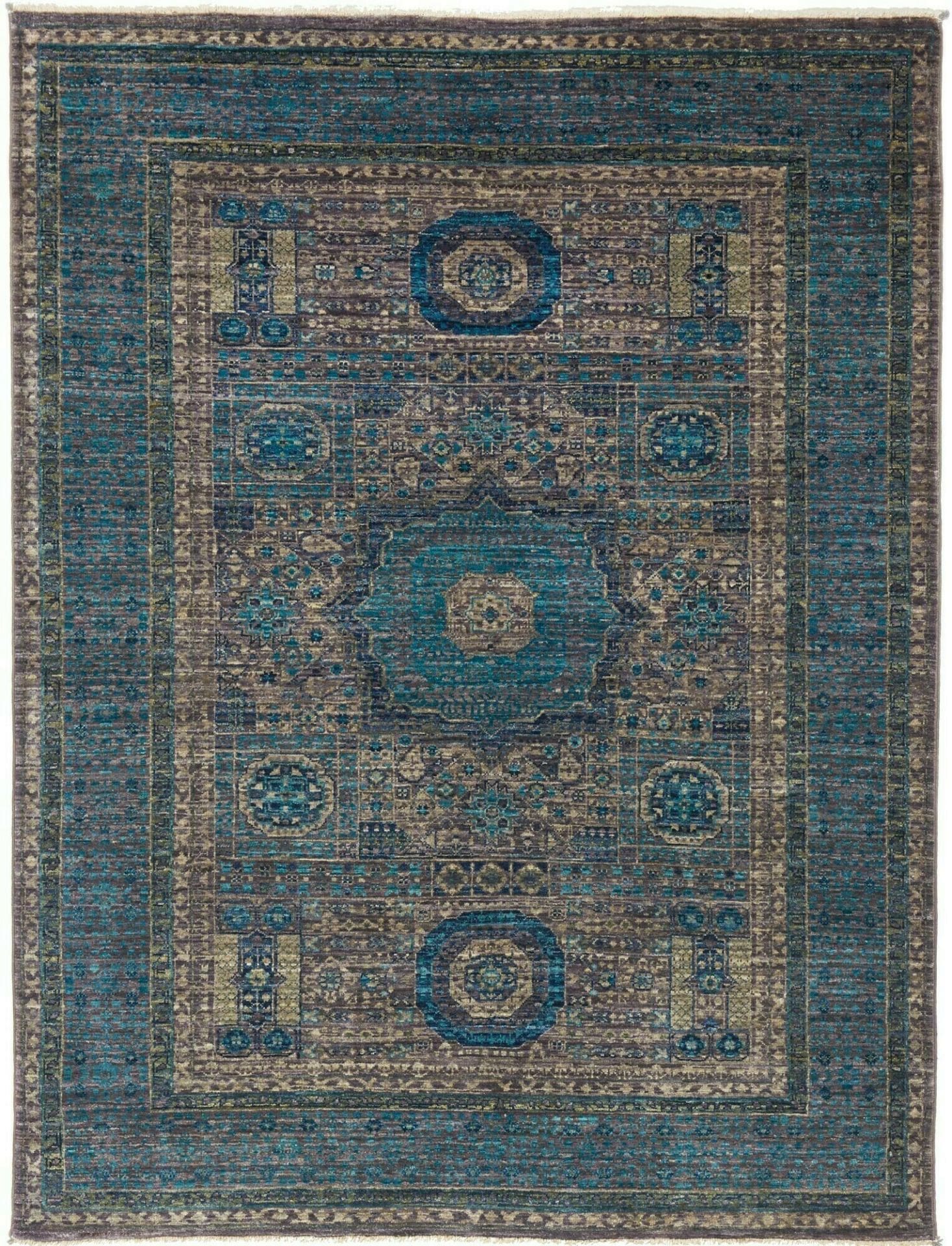 Mamluk Orientteppich 136 x 174cm, Seide, handgeknüpft