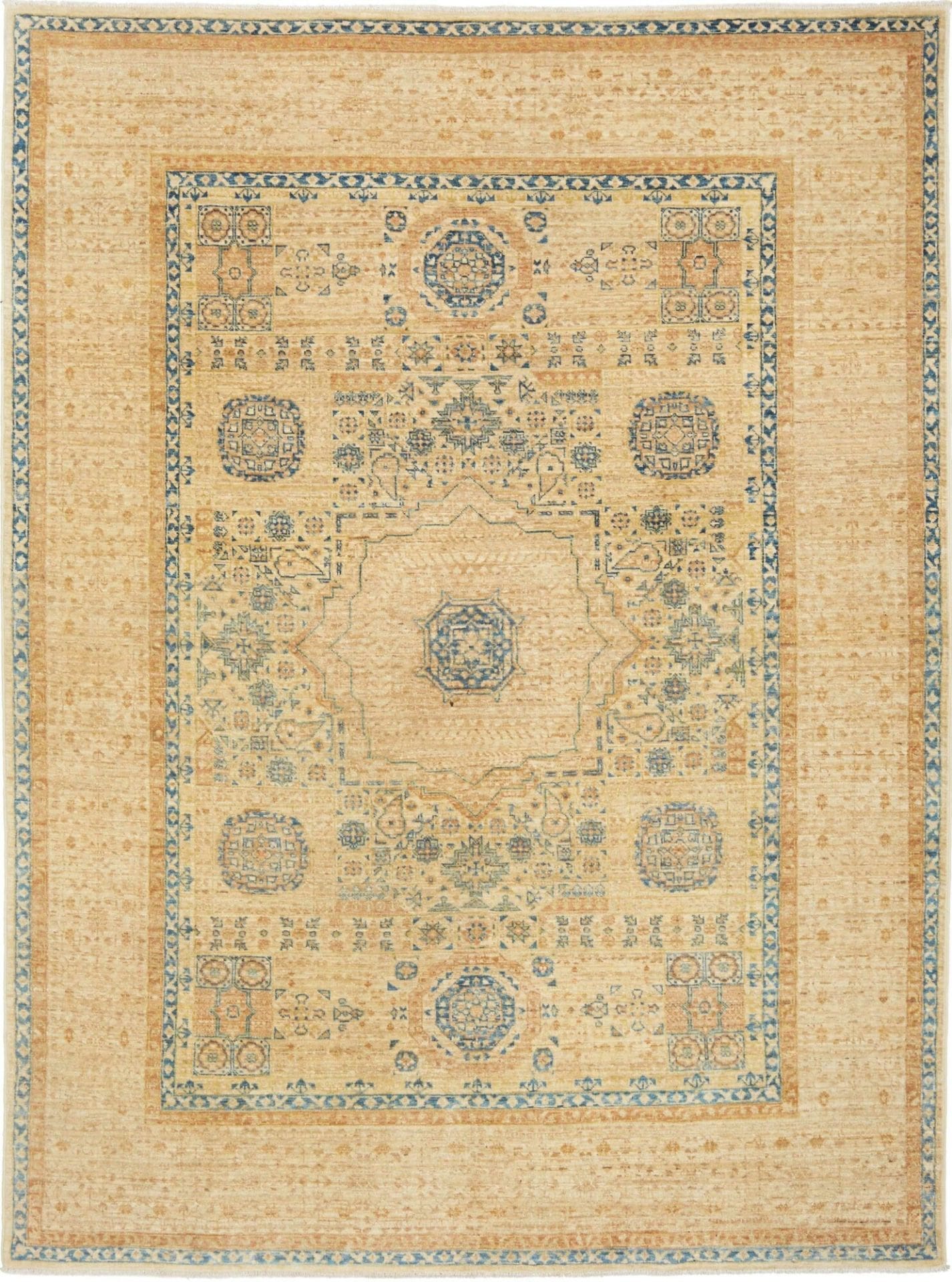 Mamluk Orientteppich 148 x 196 cm - Handgeknüpft, Seide, Wolle