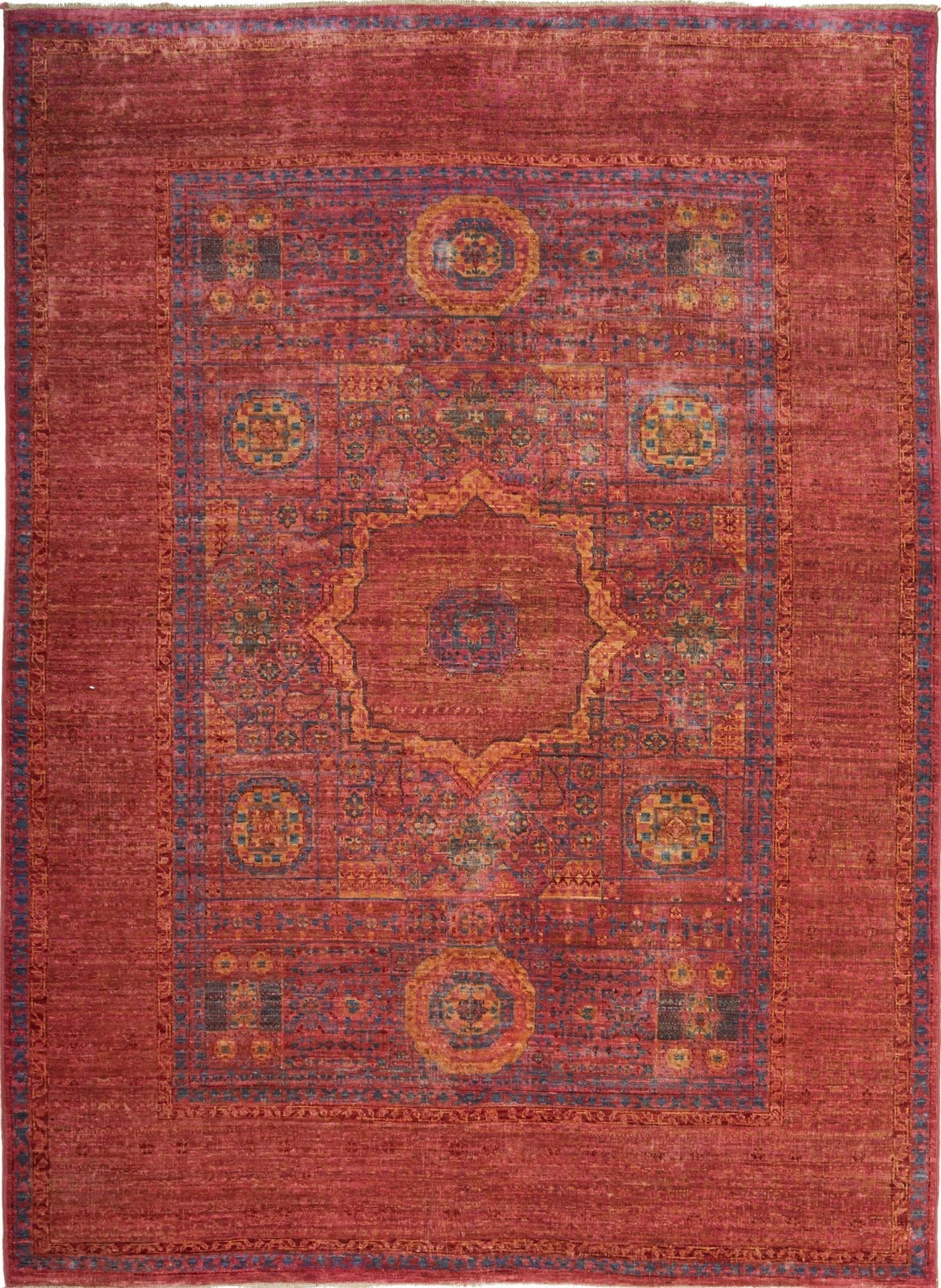 Mamluk Orientteppich 149 x 204cm, Schurwolle, handgeknüpft