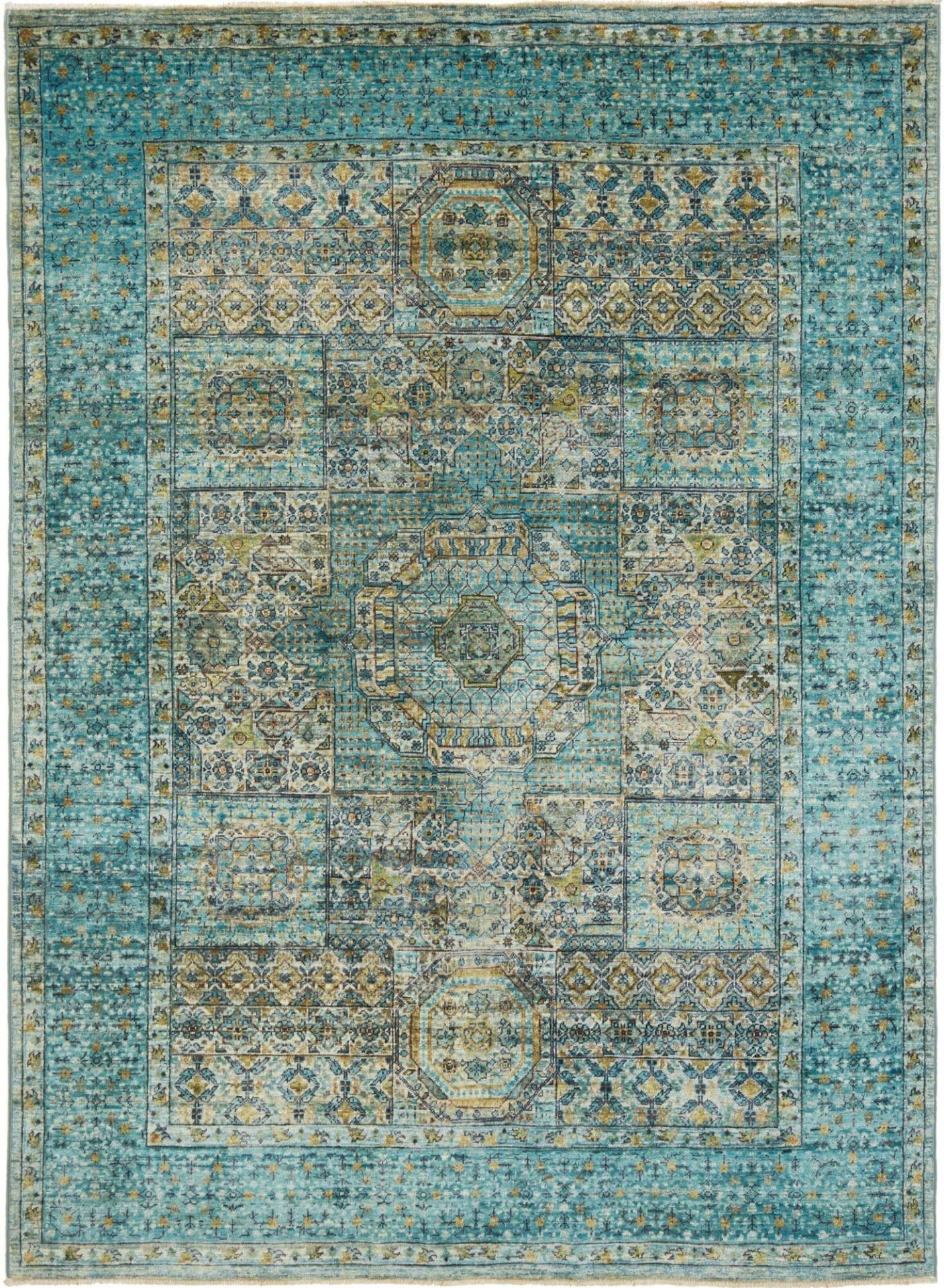 Mamluk Orientteppich 150 x 204cm, Seide, handgeknüpft