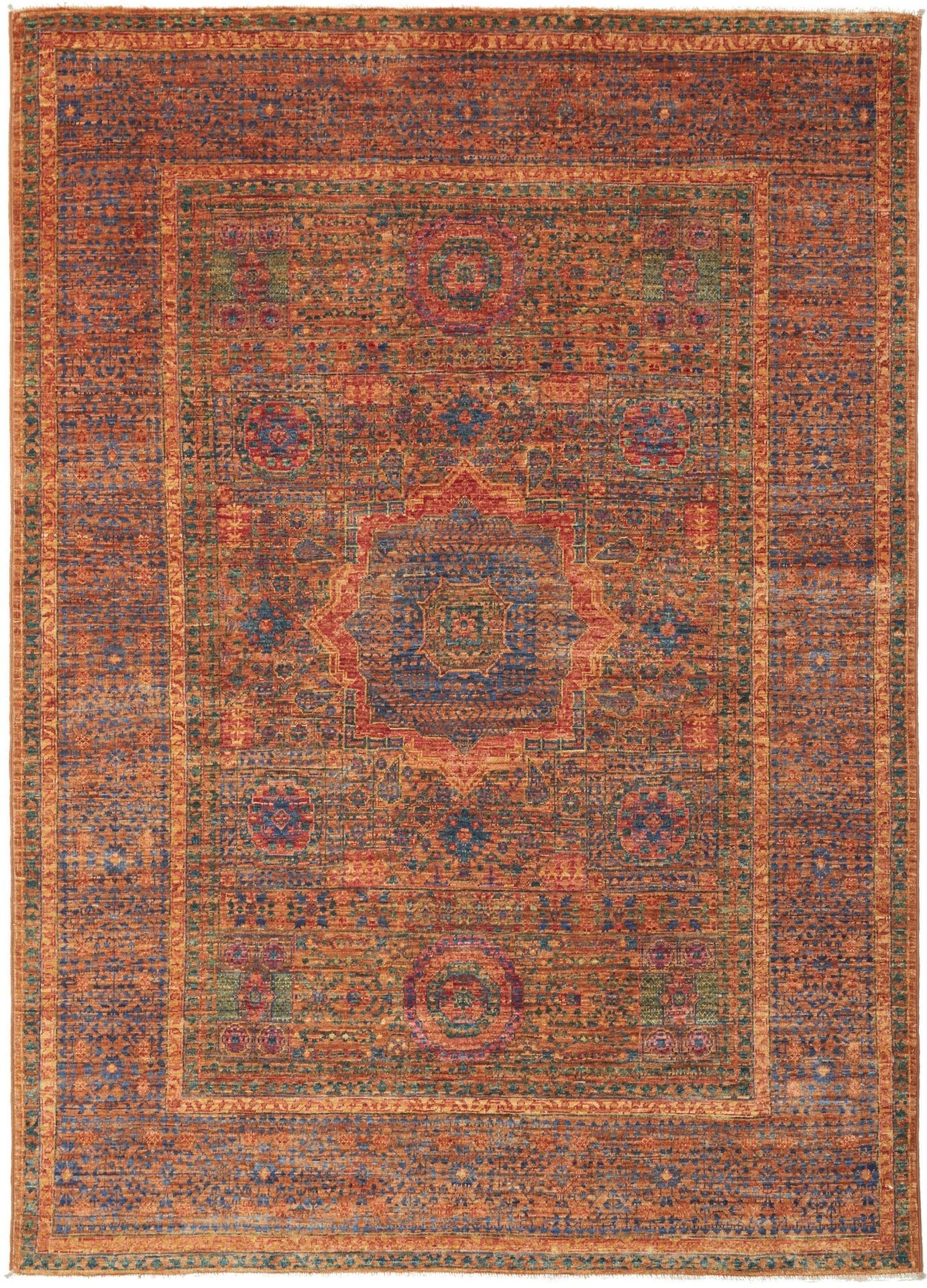 Mamluk Orientteppich 150 x 205cm - Handgeknüpft, Schurwolle