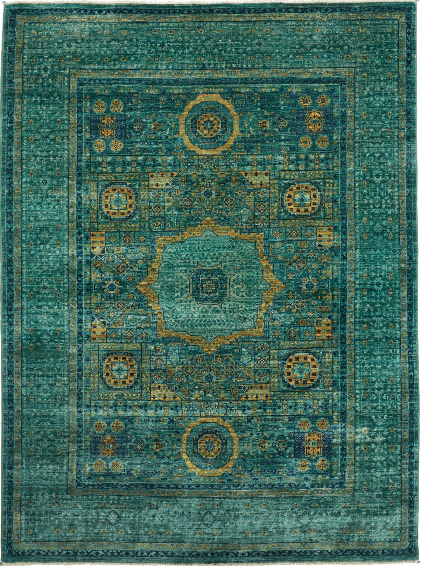 Mamluk Orientteppich 151 x 202cm, Seide, handgeknüpft