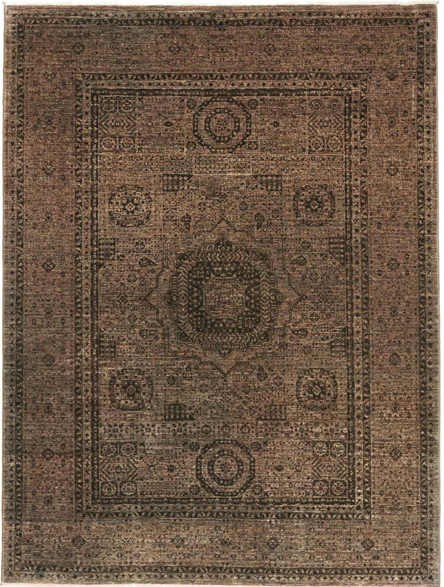 Mamluk Orientteppich 152 x 198 cm, handgeknüpft, Seide, Medaillon