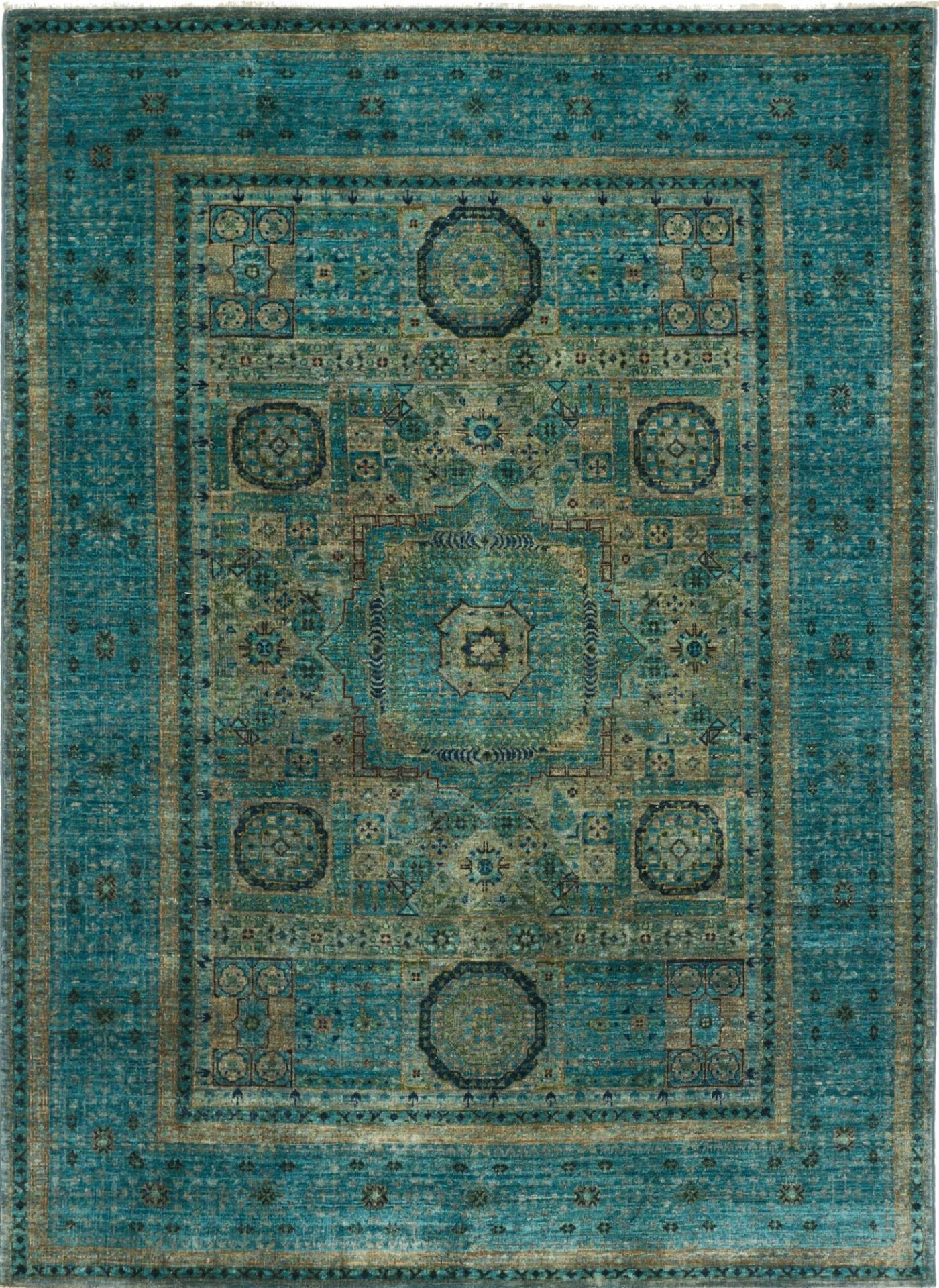 Mamluk Orientteppich 153 x 202 cm, Schurwolle, handgeknüpft