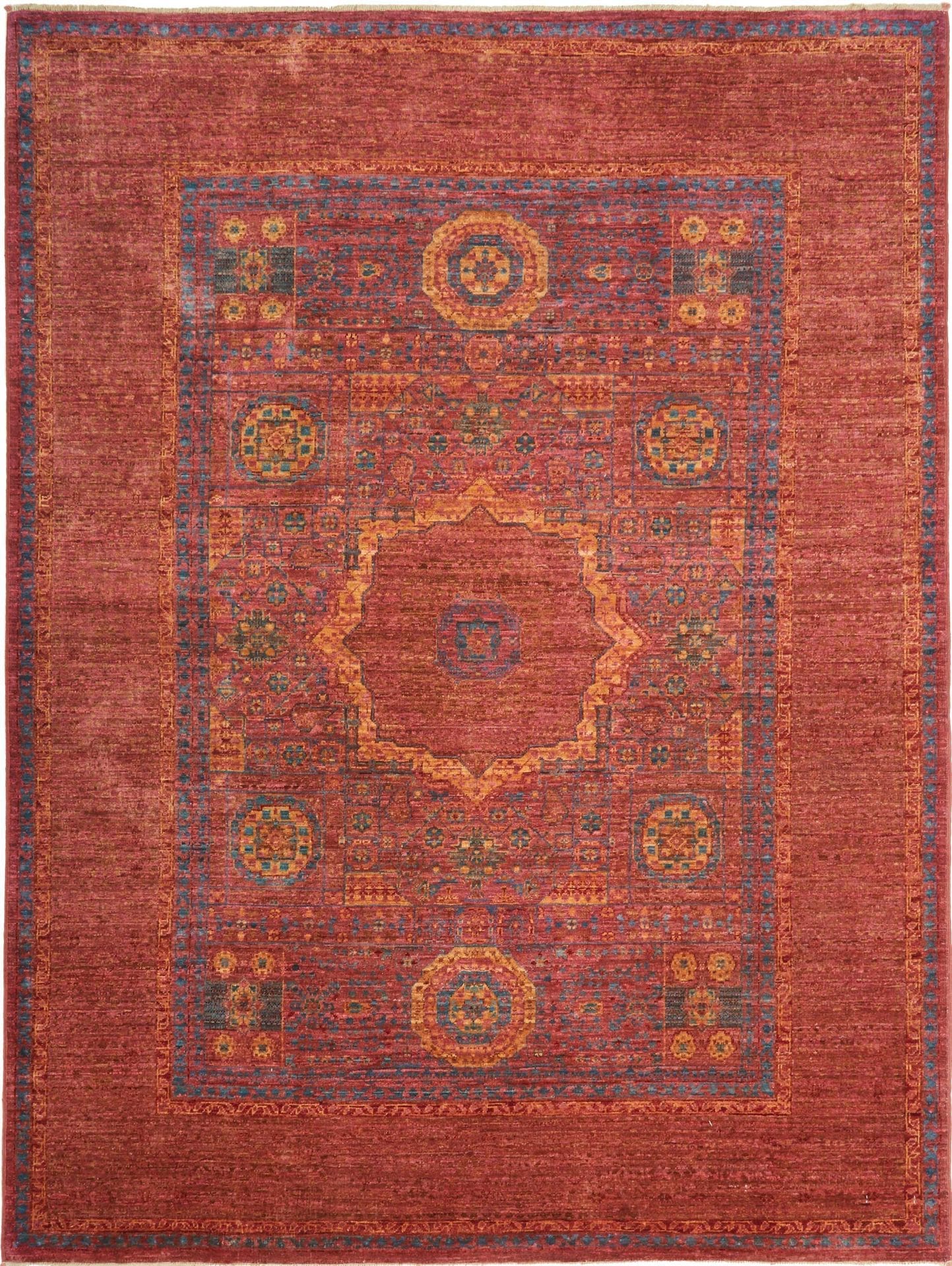 Mamluk Orientteppich 154 x 201 cm | Handgeknüpft aus Wolle