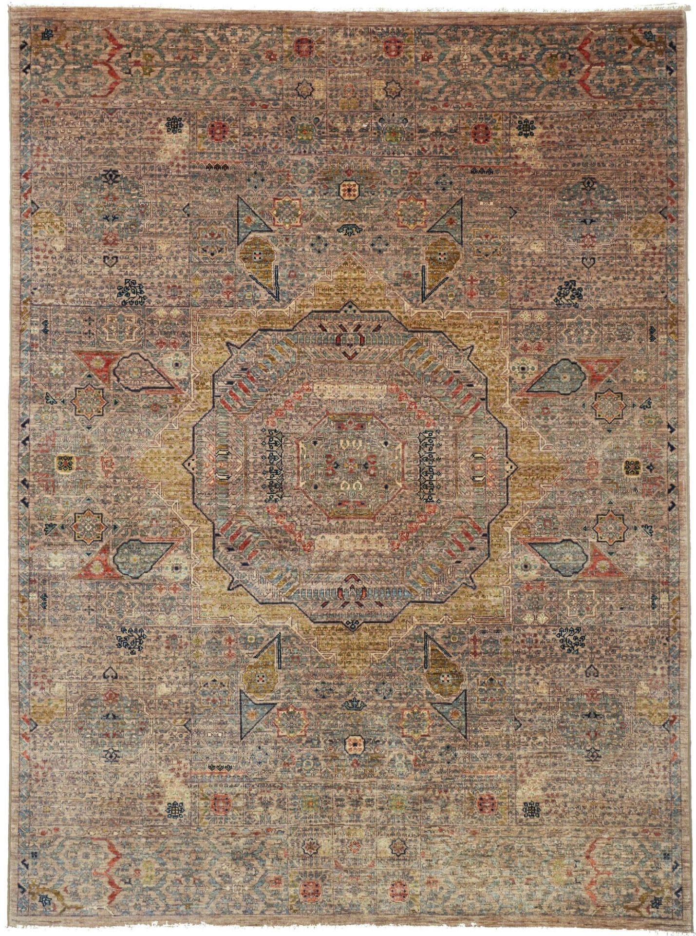 Mamluk Orientteppich 154 x 203cm, Schurwolle, handgeknüpft