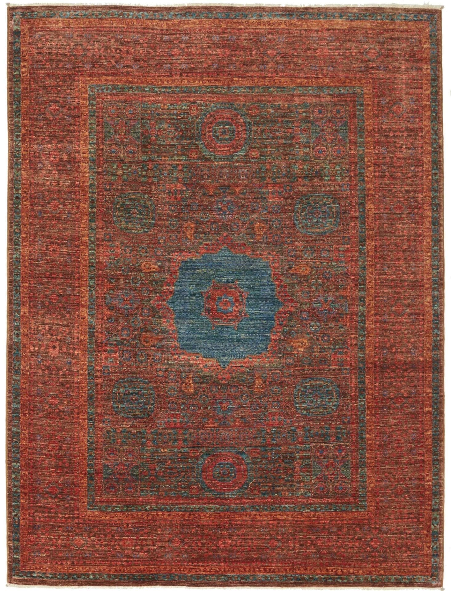 Mamluk Orientteppich 155 x 200cm, handgeknüpft, Schurwolle