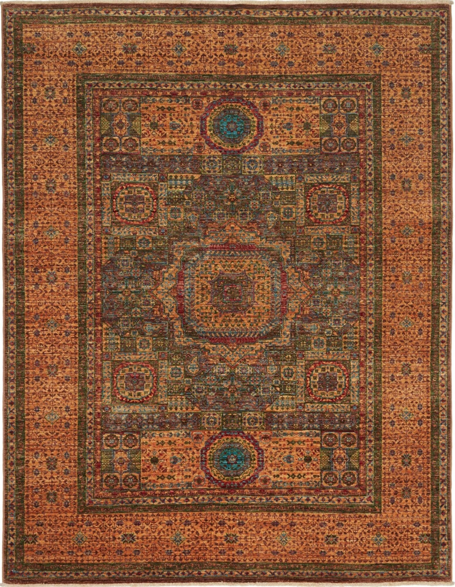 Mamluk Orientteppich 157 x 198cm Seide handgeknüpft hohe Qualität