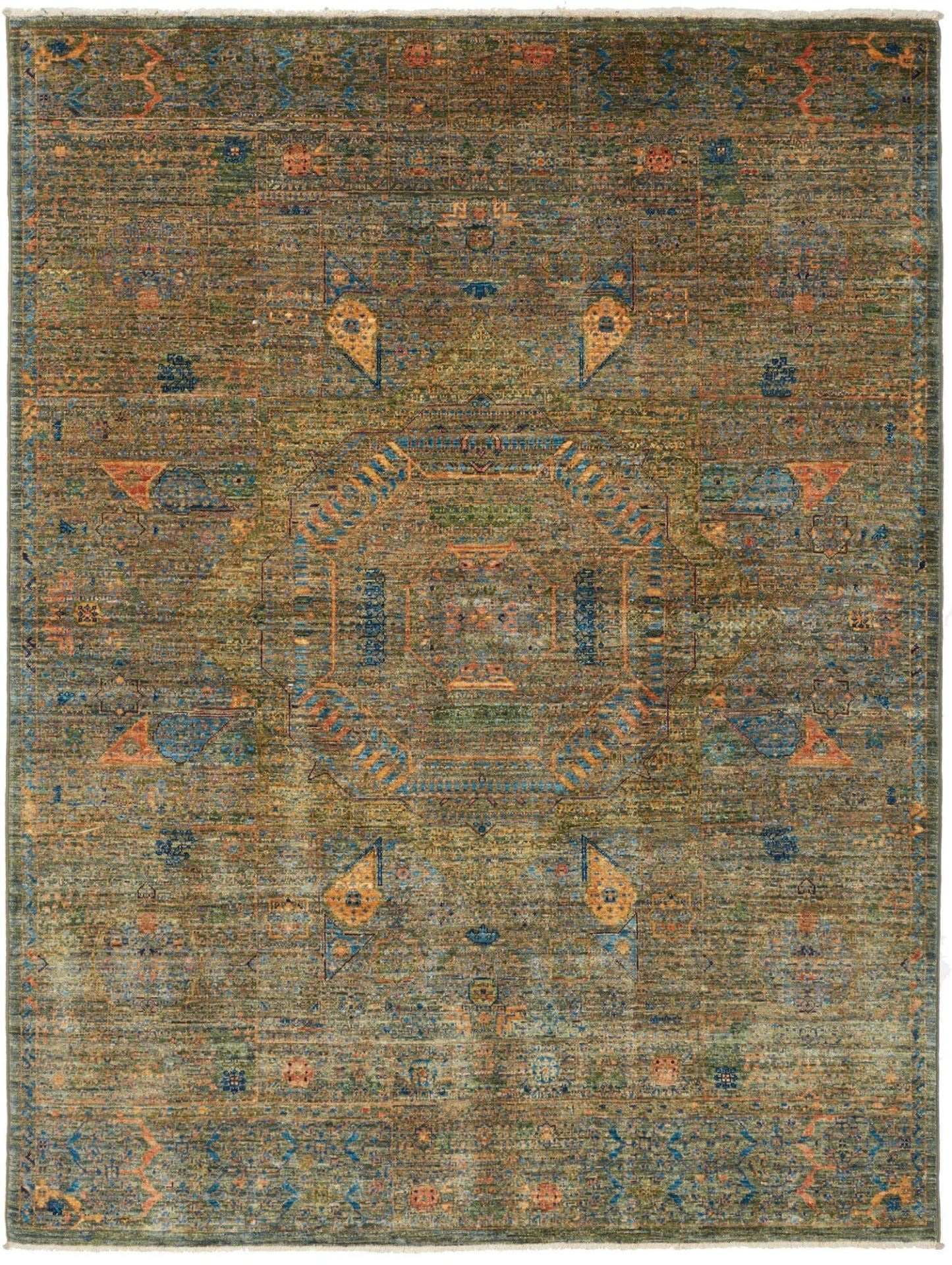 Mamluk Orientteppich 157 x 202cm, Schurwolle, handgeknüpft
