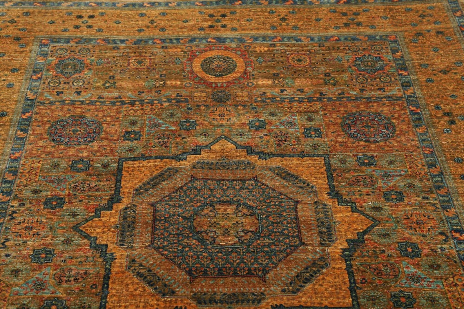 Mamluk Orientteppich 157 x 205 cm, handgeknüpft, Seide, Wolle