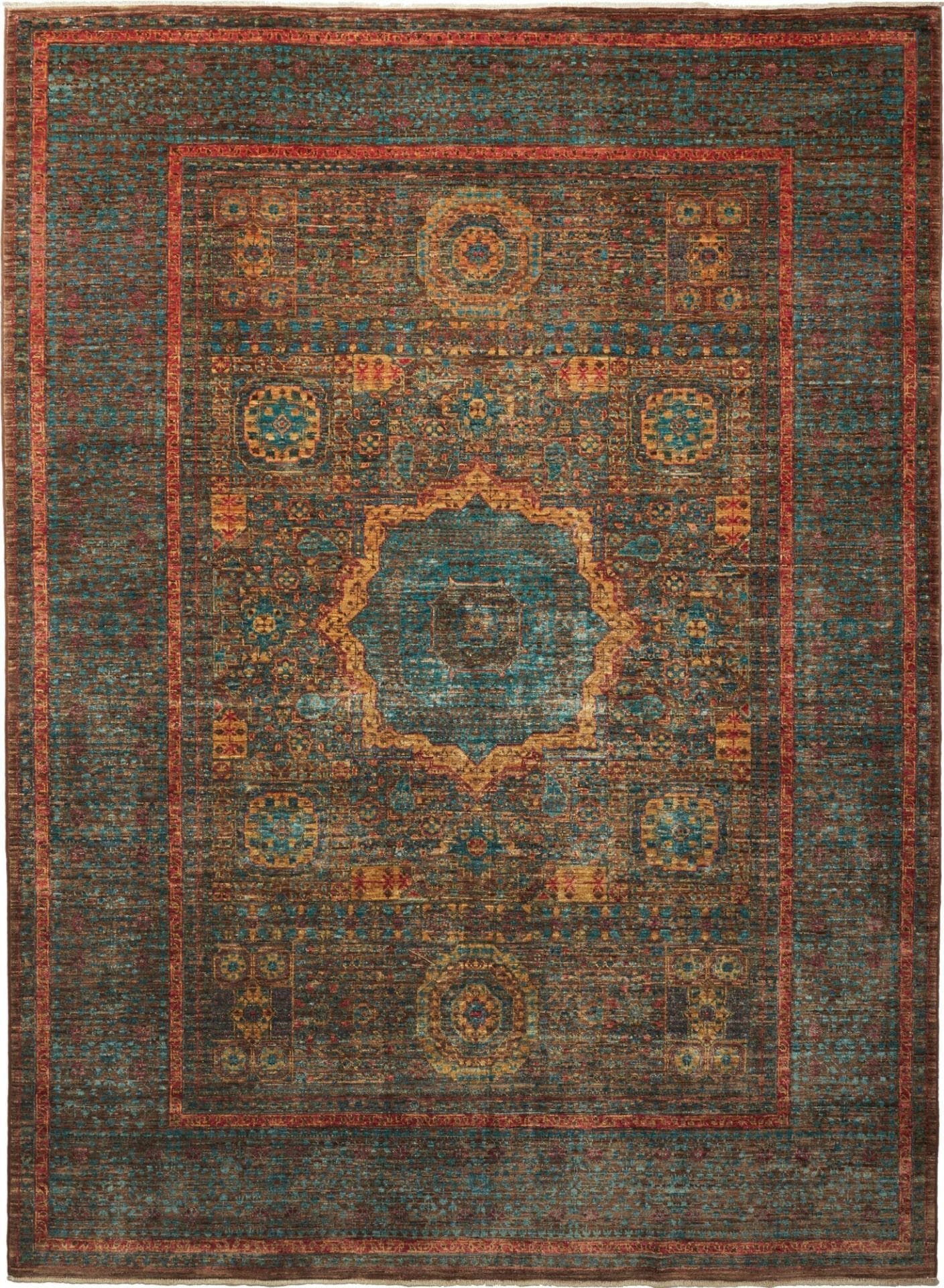 Mamluk Orientteppich 172 x 232cm – handgeknüpft, Schurwolle