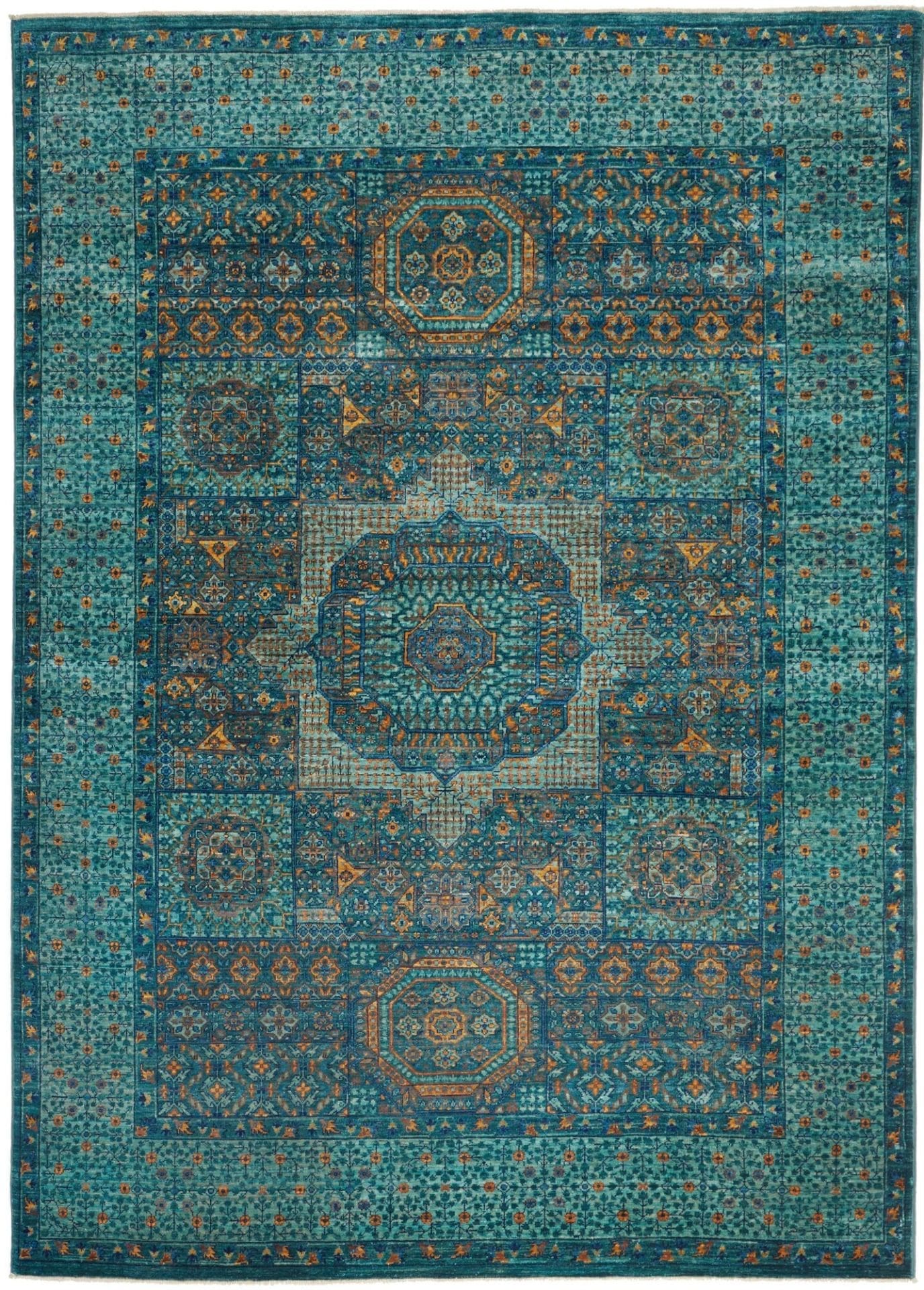 Mamluk Orientteppich 172 x 238cm, Schurwolle, handgeknüpft