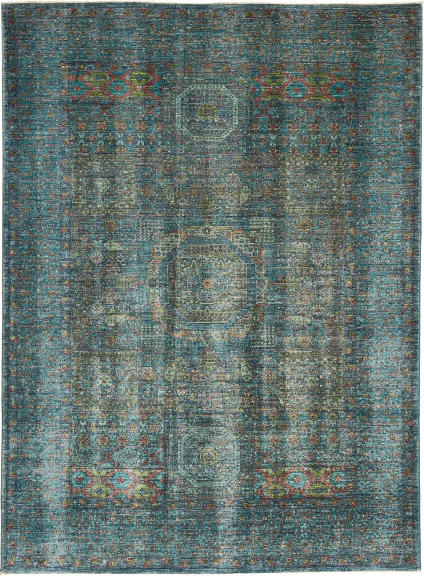 Mamluk Orientteppich 173 x 235 cm Seide handgeknüpft